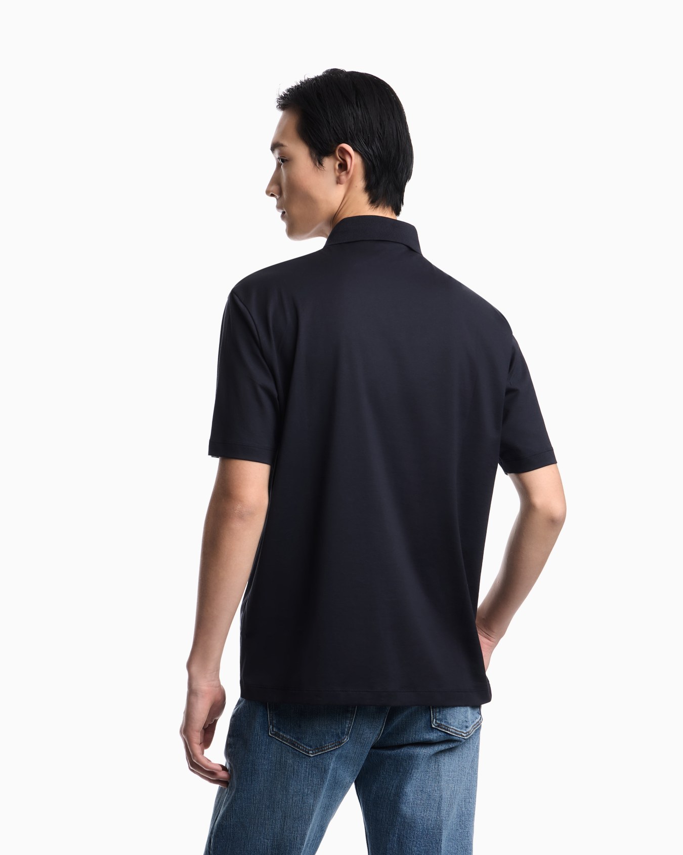 Loose-fit, lightweight jersey polo shirt Slide 2