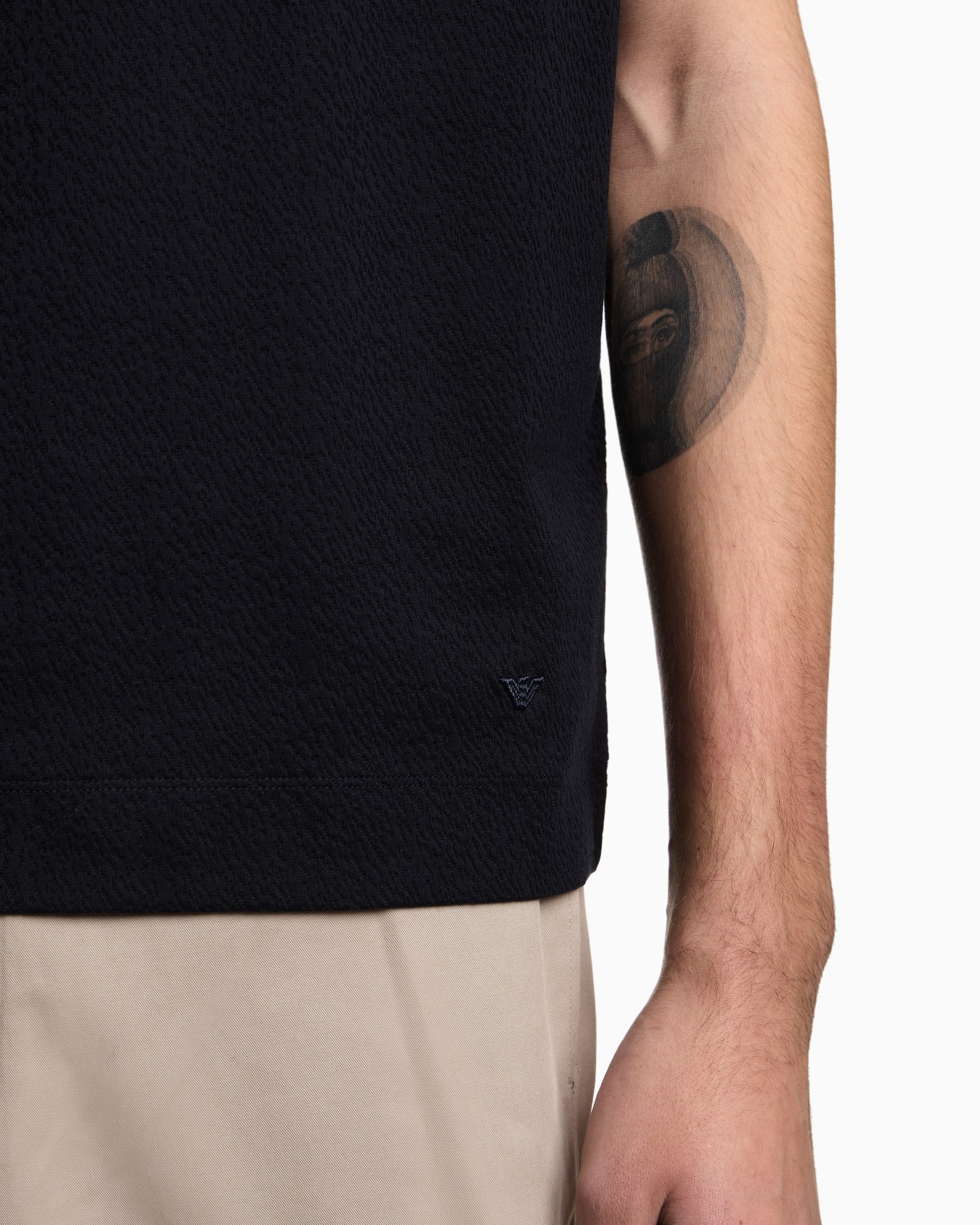 Intarsia-effect jacquard jersey T-shirt Slide 4