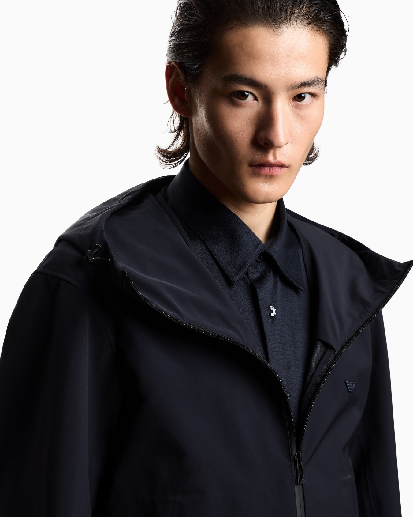 Blouson with hood and heat-taped nylon zippers Slide 4