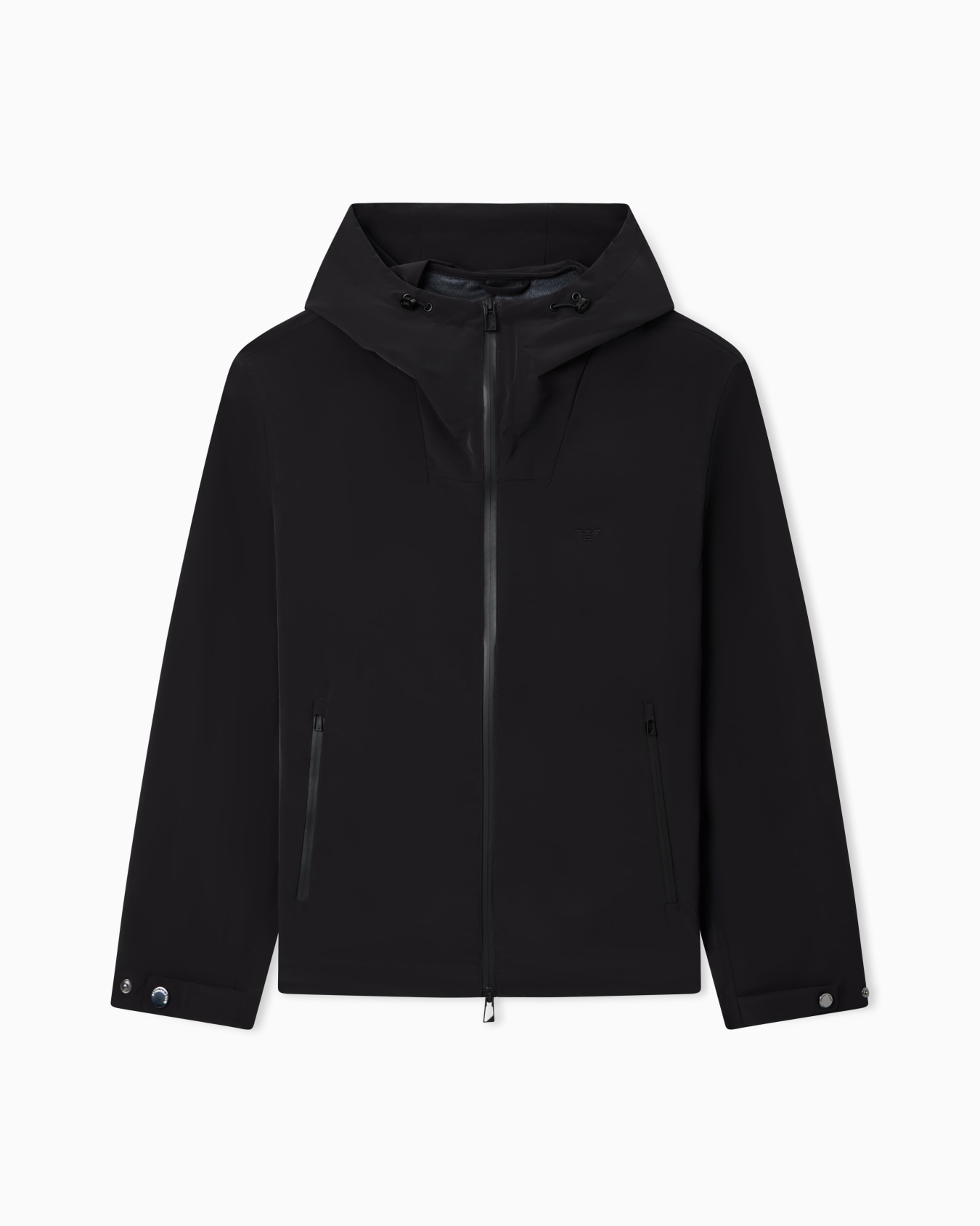 Blouson mit Kapuze aus Nylon mit thermoverschweißten Reißverschlüssen Folie 0