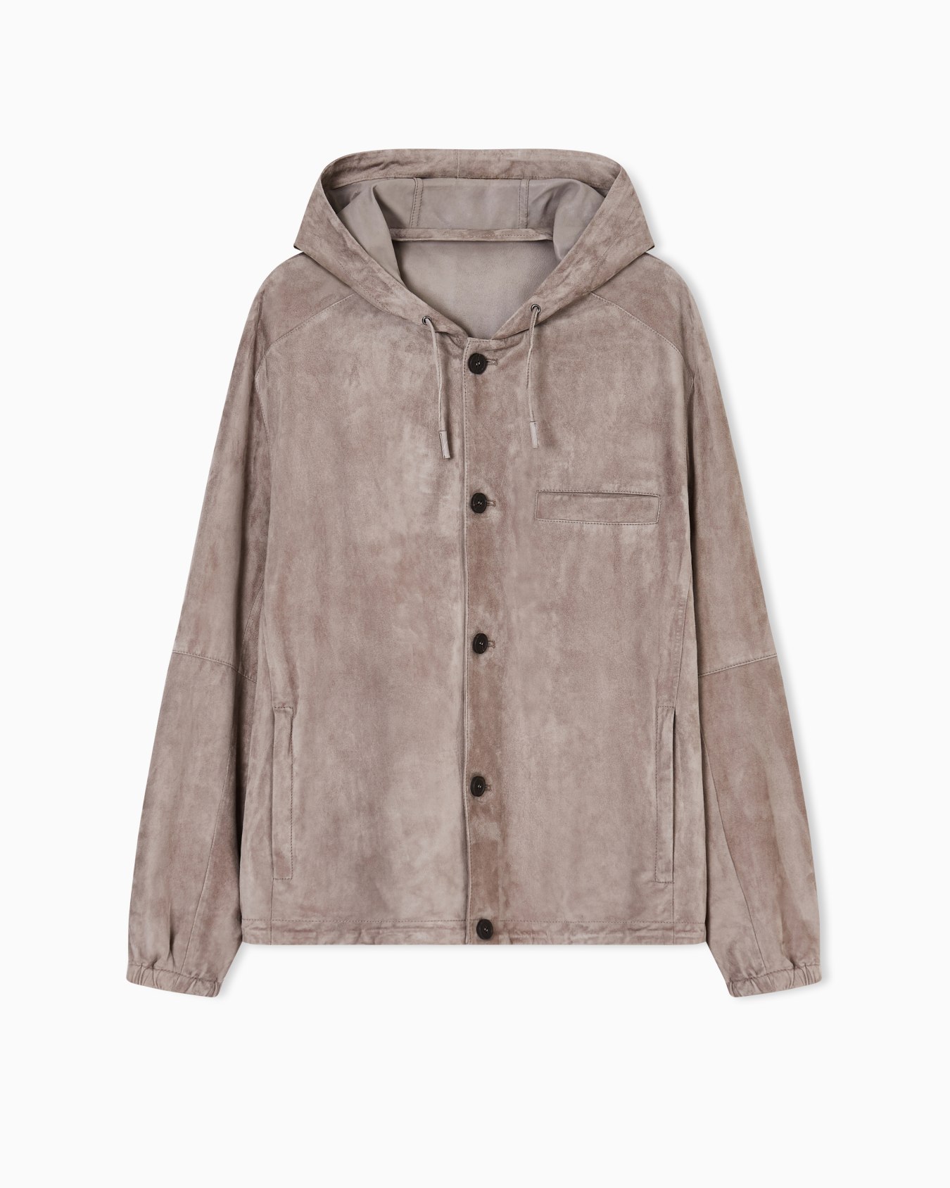 Goat suede blouson with hood Diapositive 0