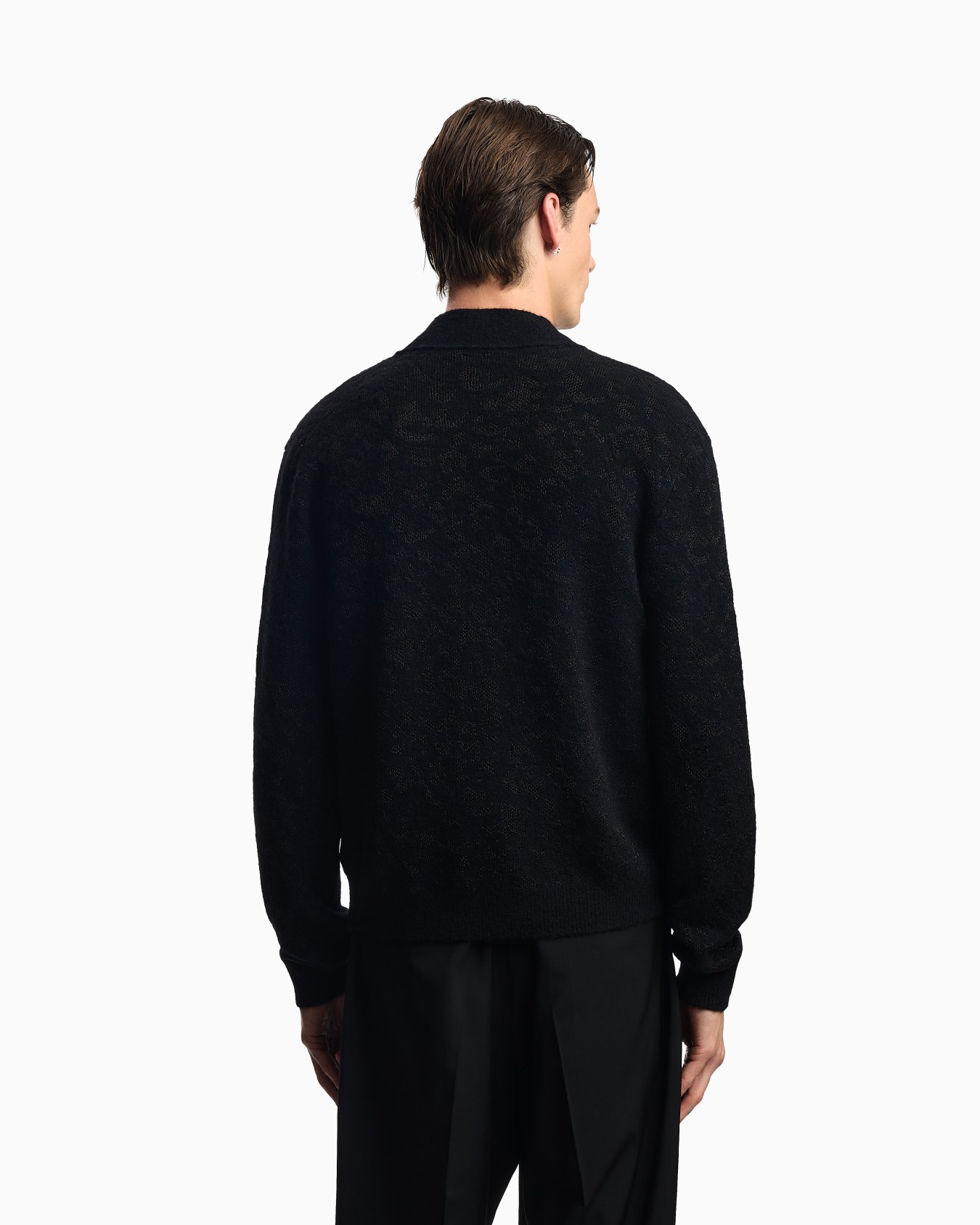 Limited Edition set of cardigan and top in alpaca and lurex blend jacquard Slide 2