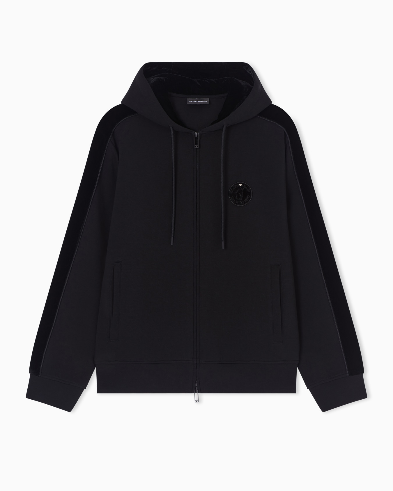 Lunar New Year double-jersey hooded zip-up sweatshirt with patch and tape Slide 0