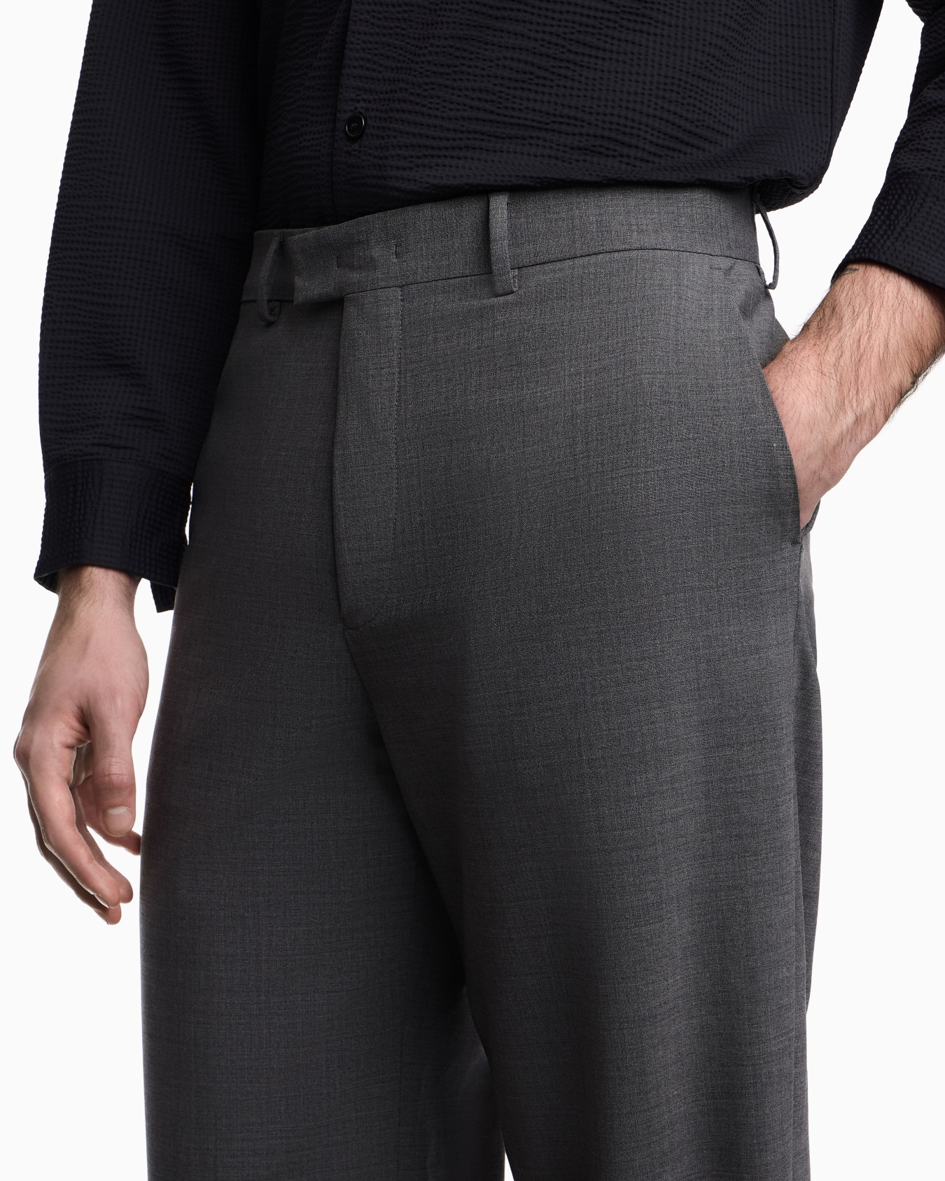 Soft-finish stretch wool-canvas trousers Slide 4