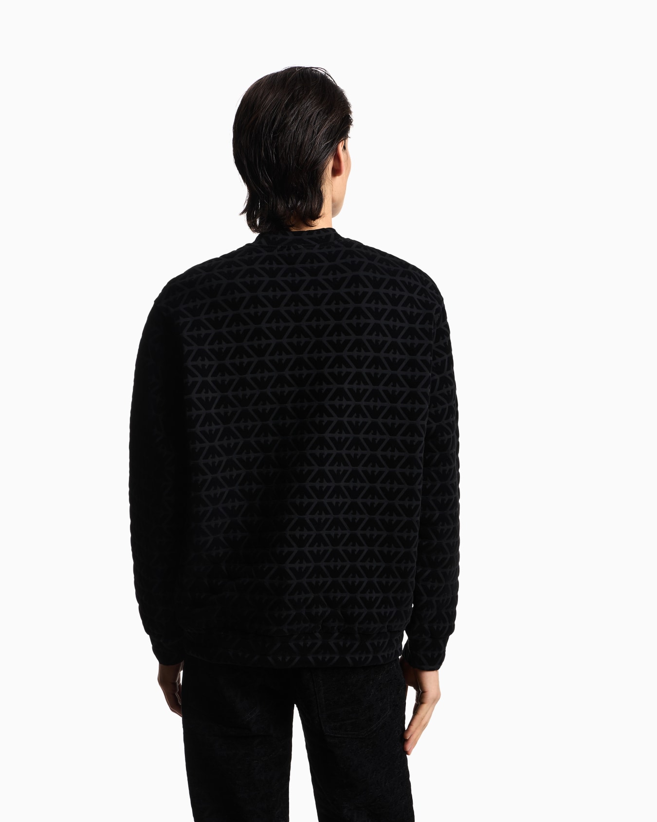 Lunar New Year all-over flock eagle double jersey sweatshirt Slide 2