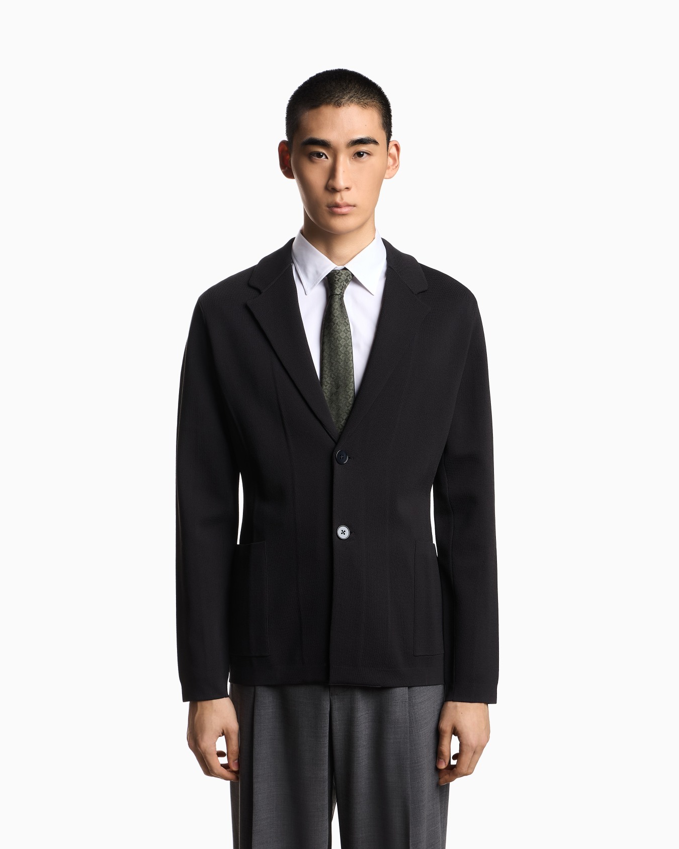 Chaqueta de abotonadura sencilla de punto Icon ASV Diapositiva 3