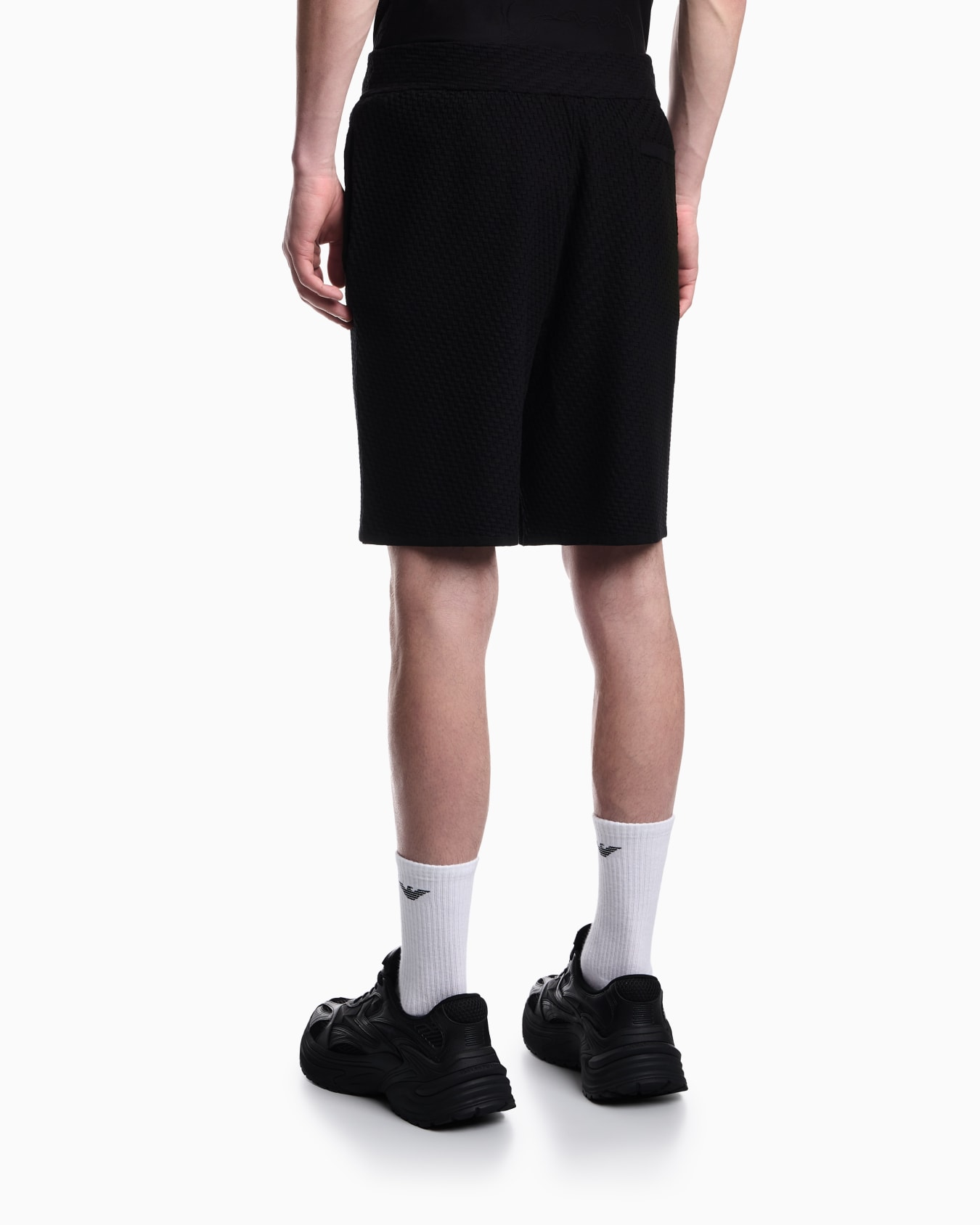 ASV viscose knit Bermuda shorts with raised stitch design Slide 2