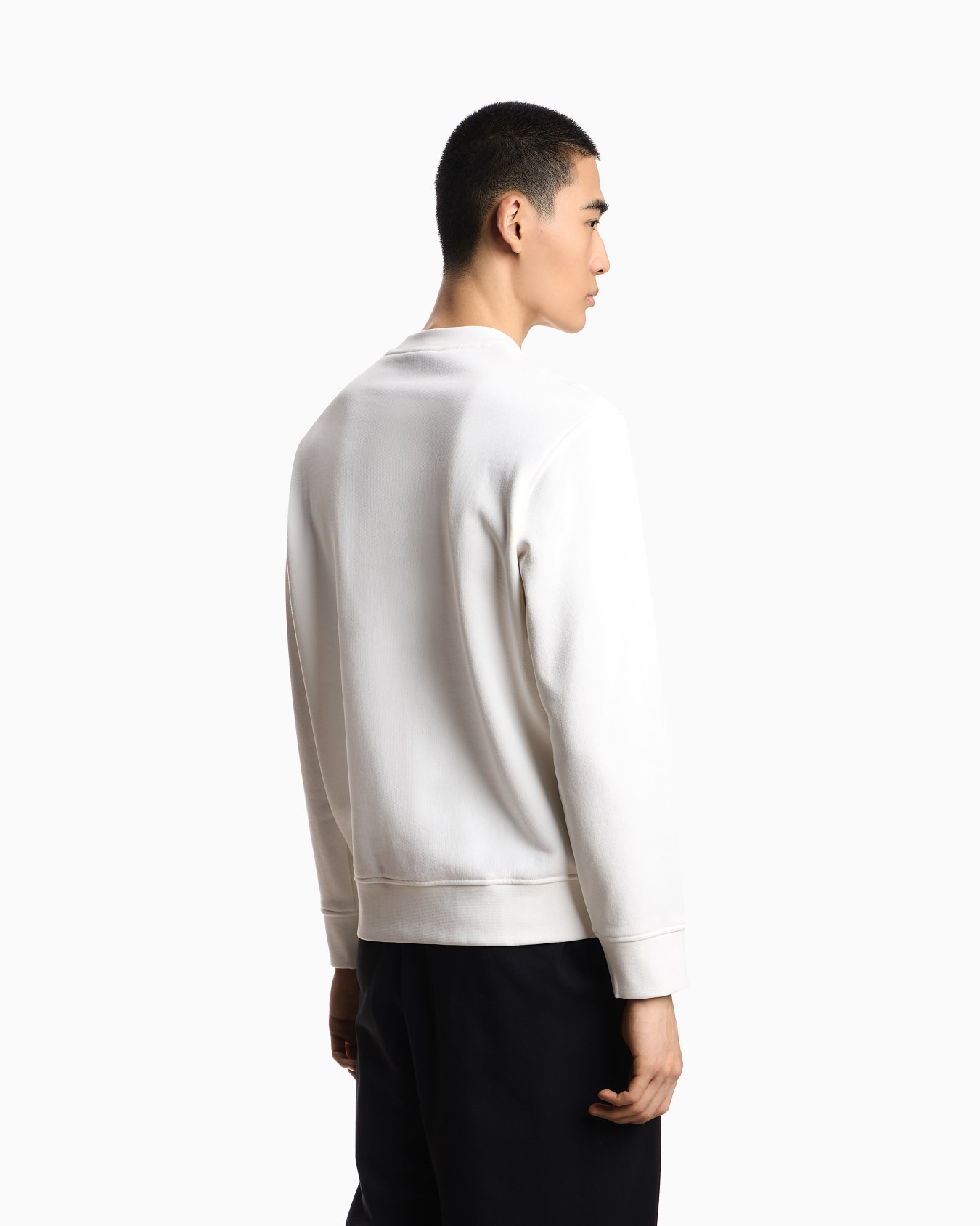 French terry jersey sweatshirt with embroidered logo Slide 2