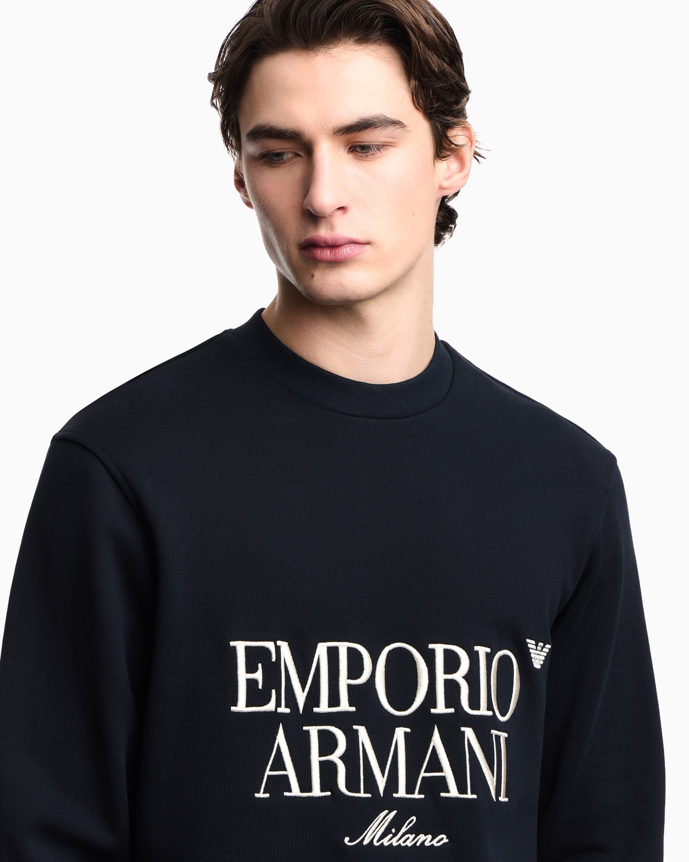 Sweat-shirt en jersey molletonné avec broderie logo Diapositive 4