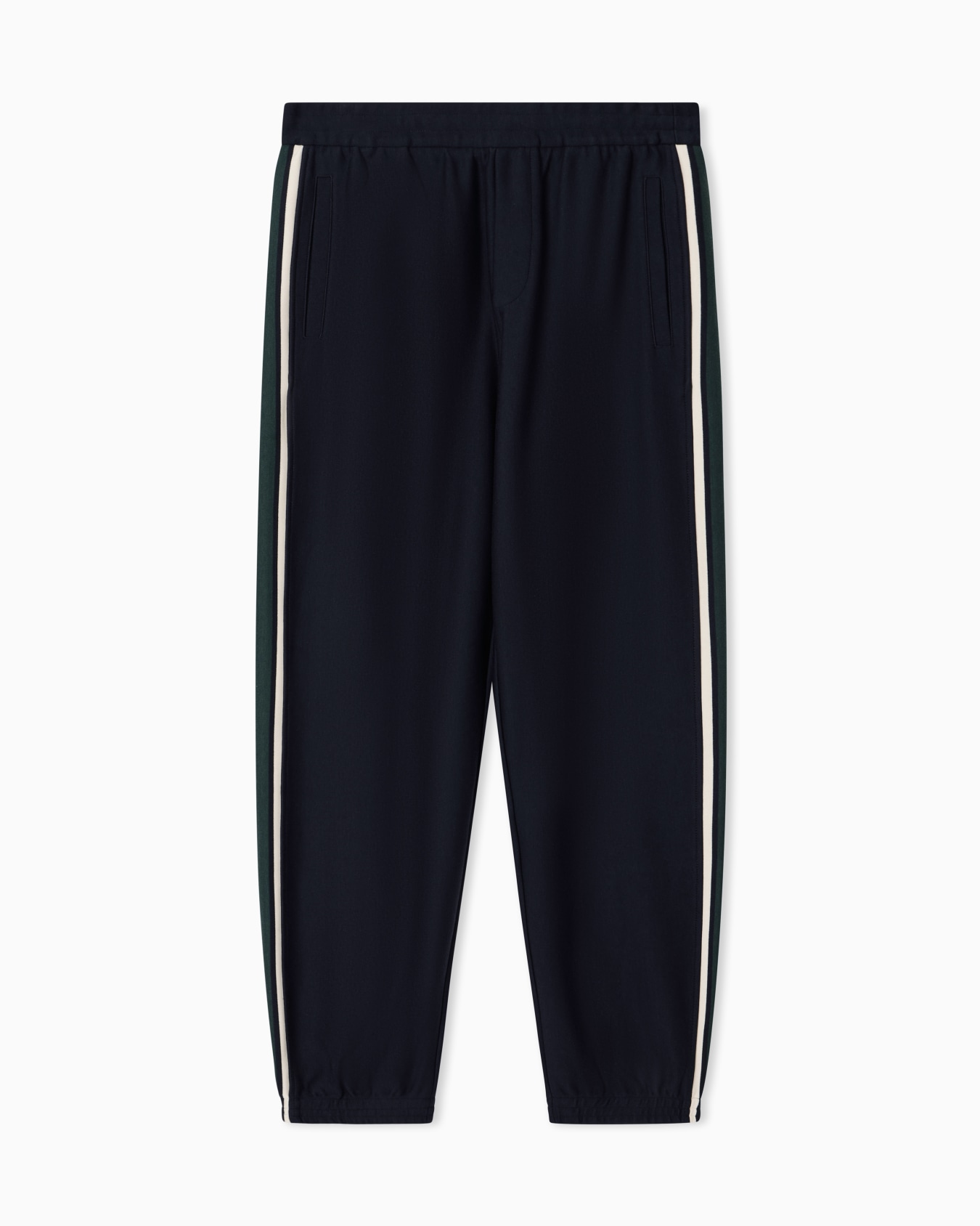 Joggers in double jersey lyocell blend with bands スライドする 0