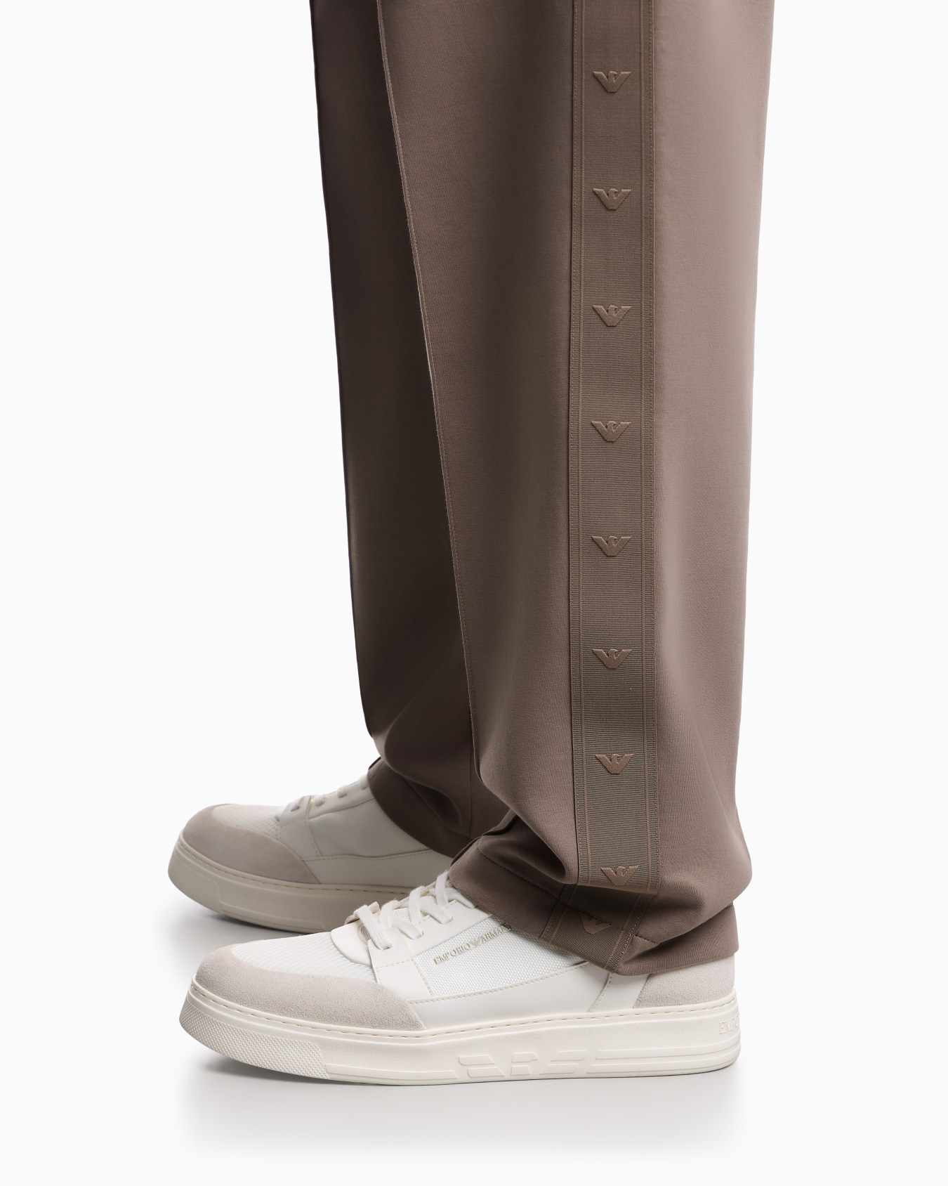 Double jersey trousers with micro eagle band Folie 4