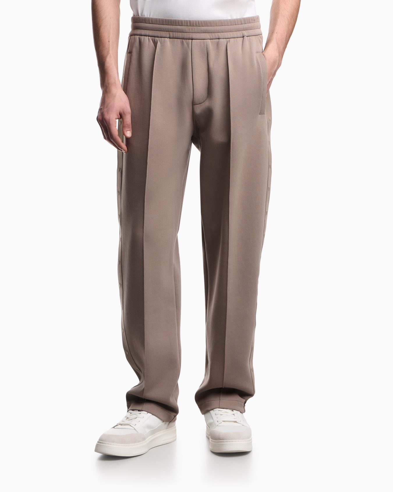 Double jersey trousers with micro eagle band Folie 3