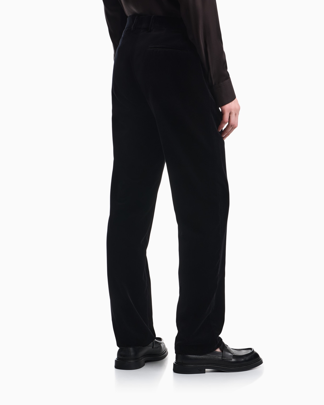 Smooth velvet trousers Slide 3