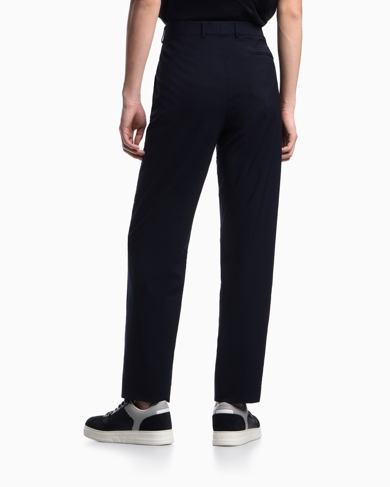 Pantalon en seersucker de laine vierge Diapositive 2
