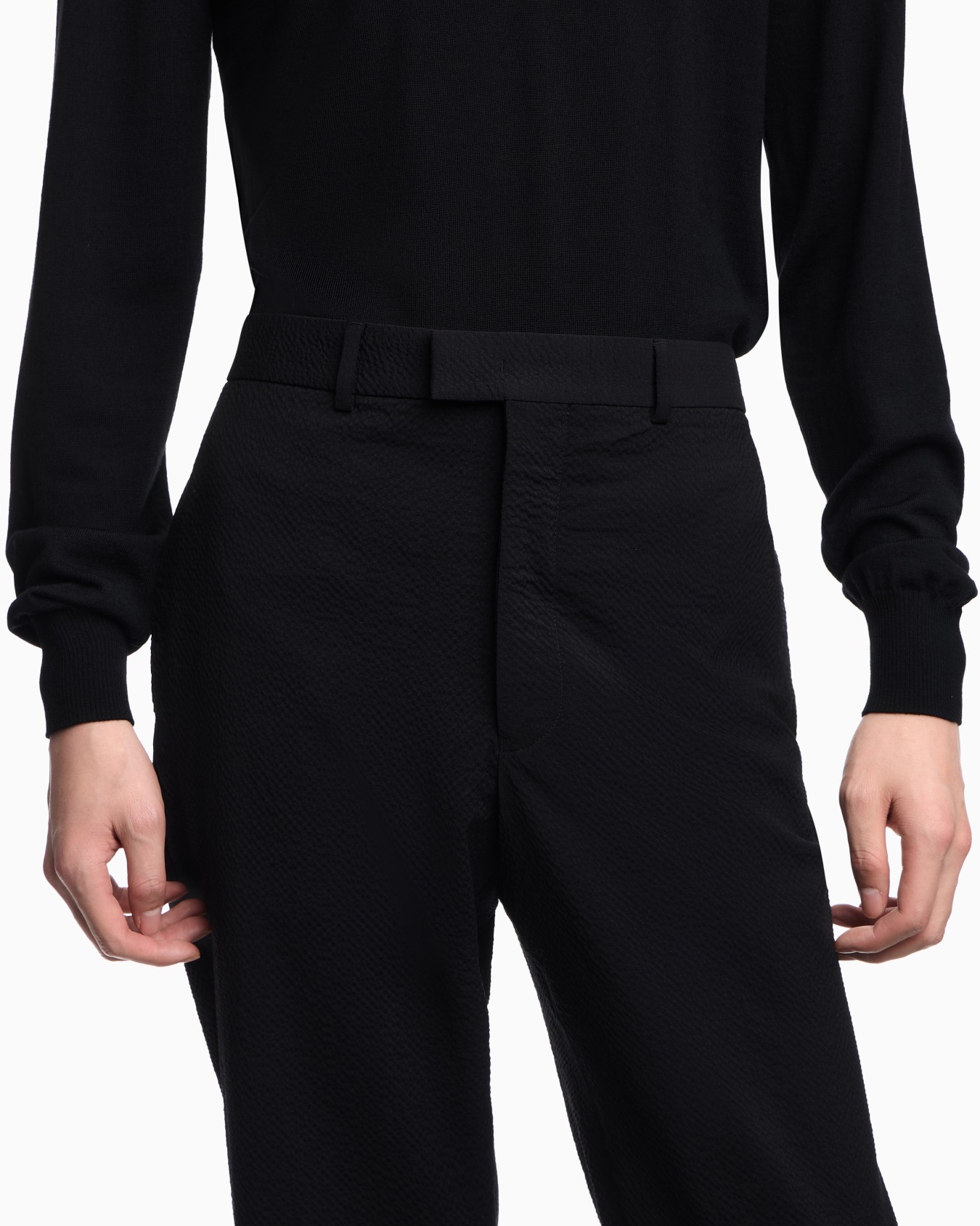 Virgin wool seersucker trousers Slide 4