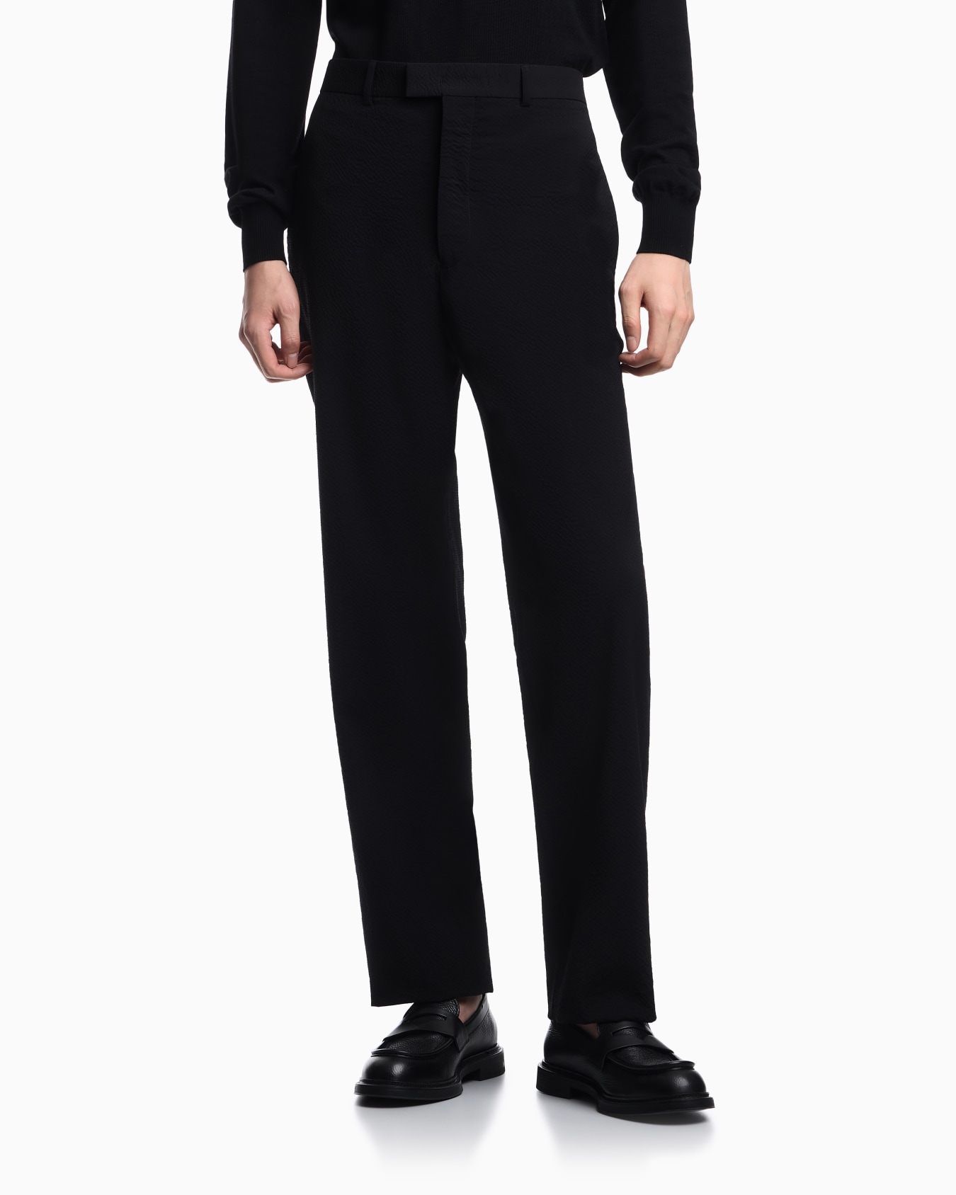 Virgin wool seersucker trousers Slide 3