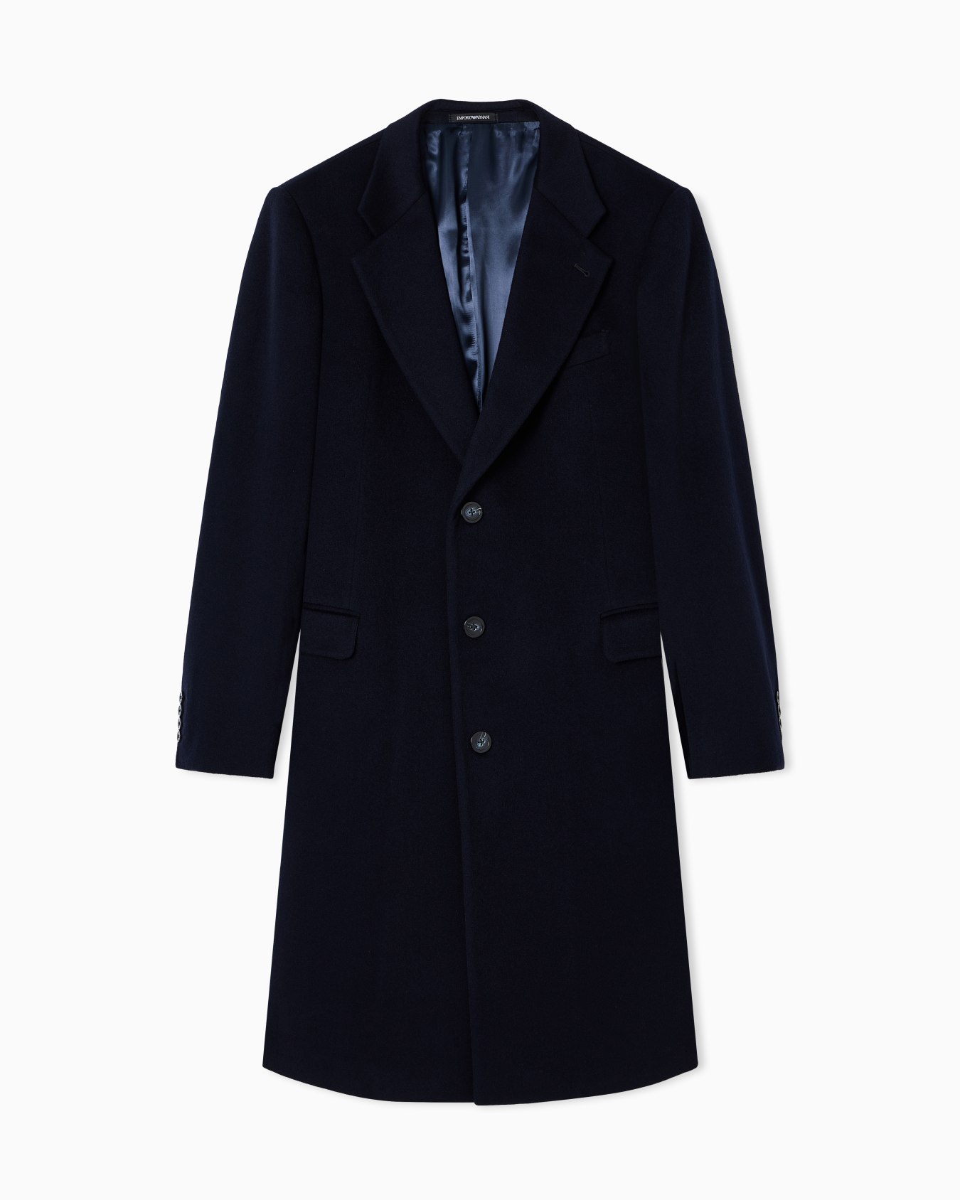 Einreihiger Mantel aus reinem, gekämmtem Kaschmir Folie 0