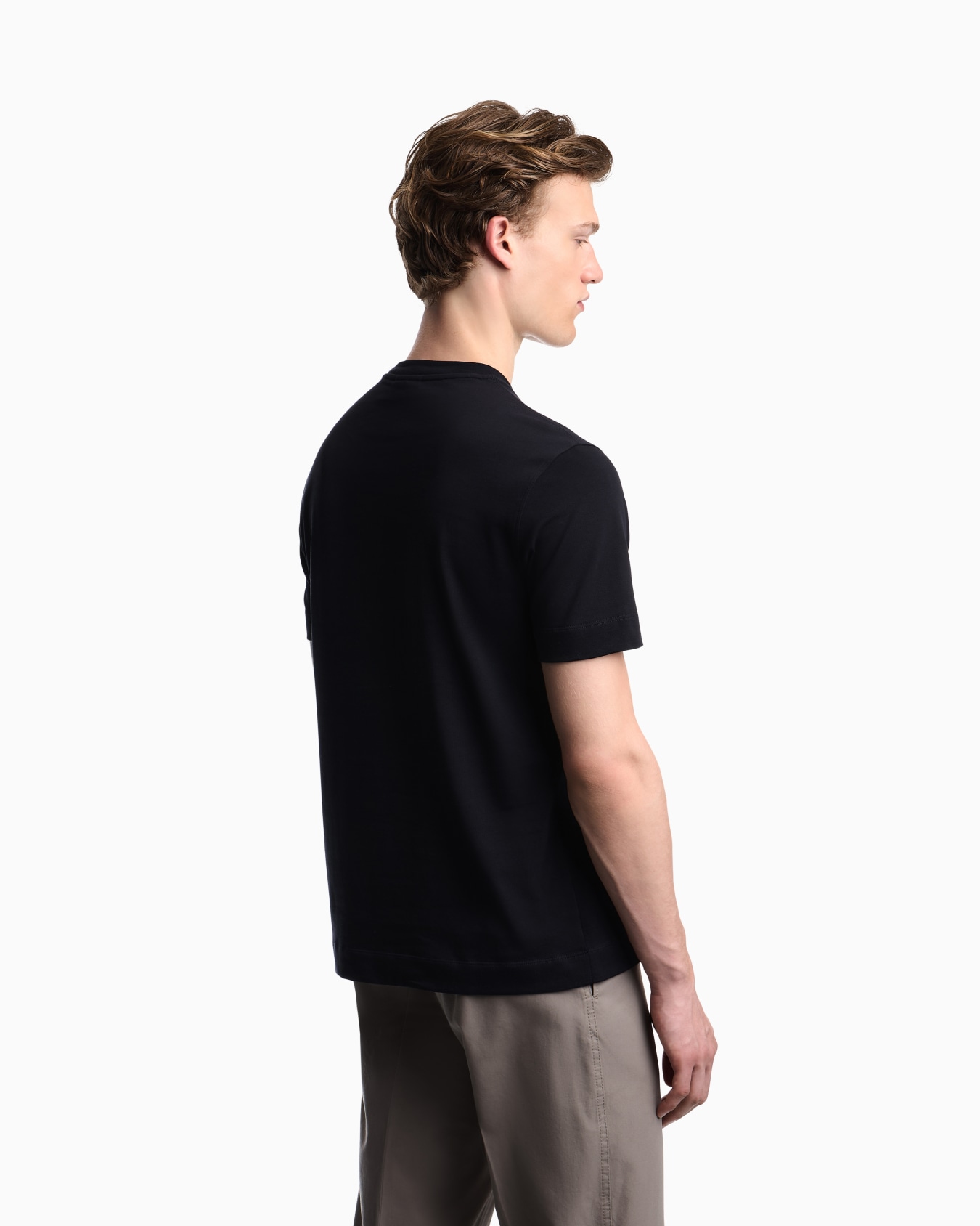 Heavy jersey T-shirt with metal logo embroidery Slide 6