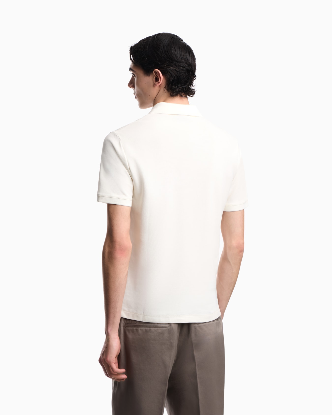 Polo slim fit de piqué Diapositiva 2