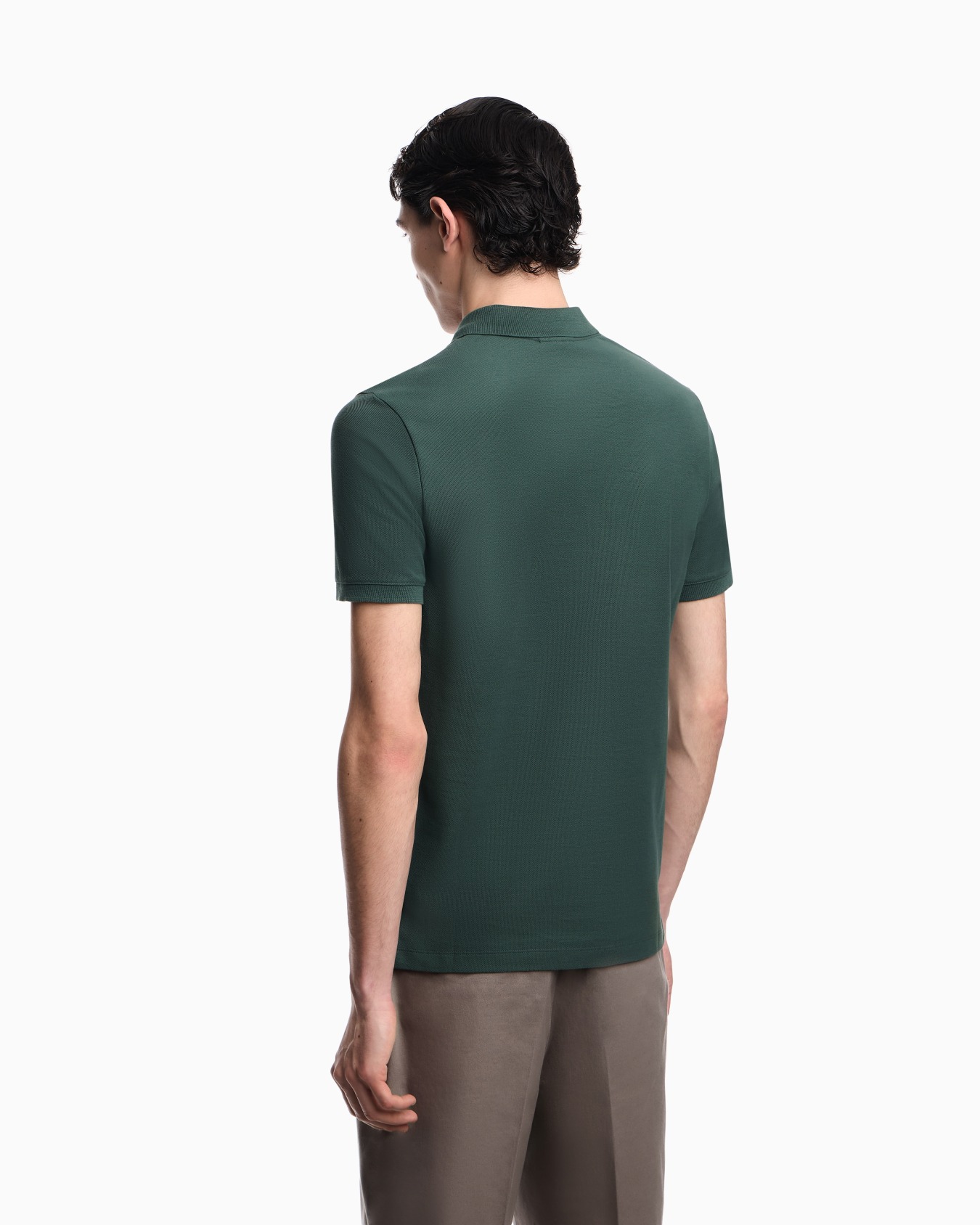 Polo slim fit de piqué Diapositiva 2