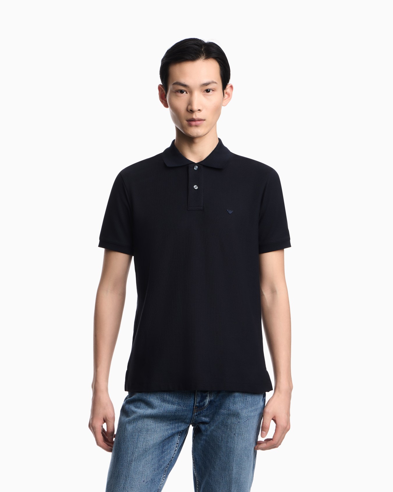 Polo slim fit de piqué Diapositiva 3