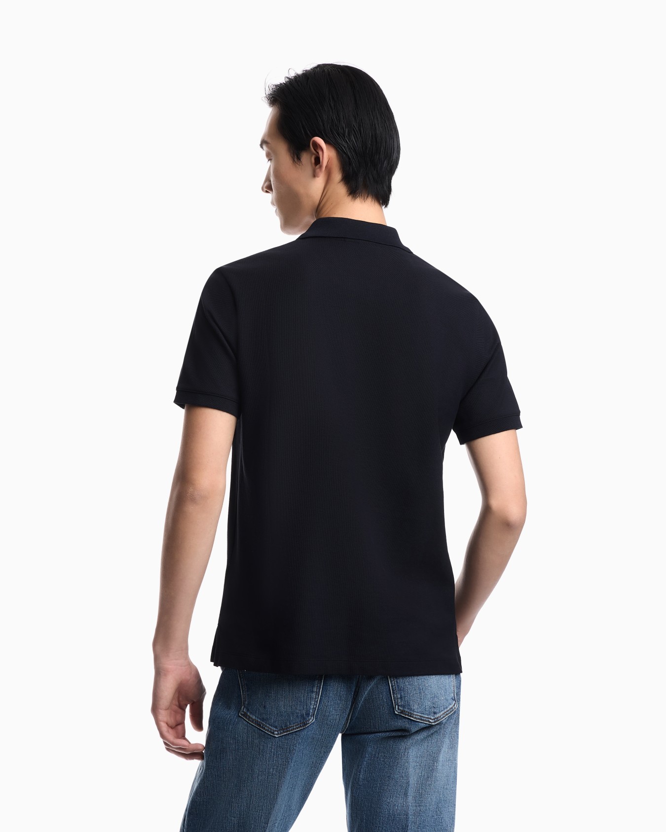 Polo slim fit de piqué Diapositiva 2