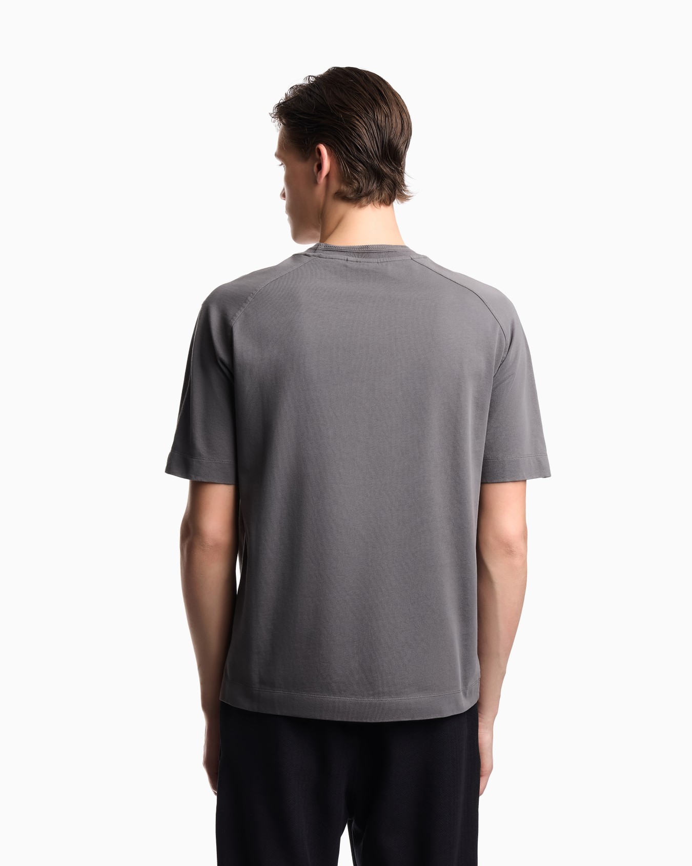 Heavy jersey T-shirt with shield embroidery Slide 2