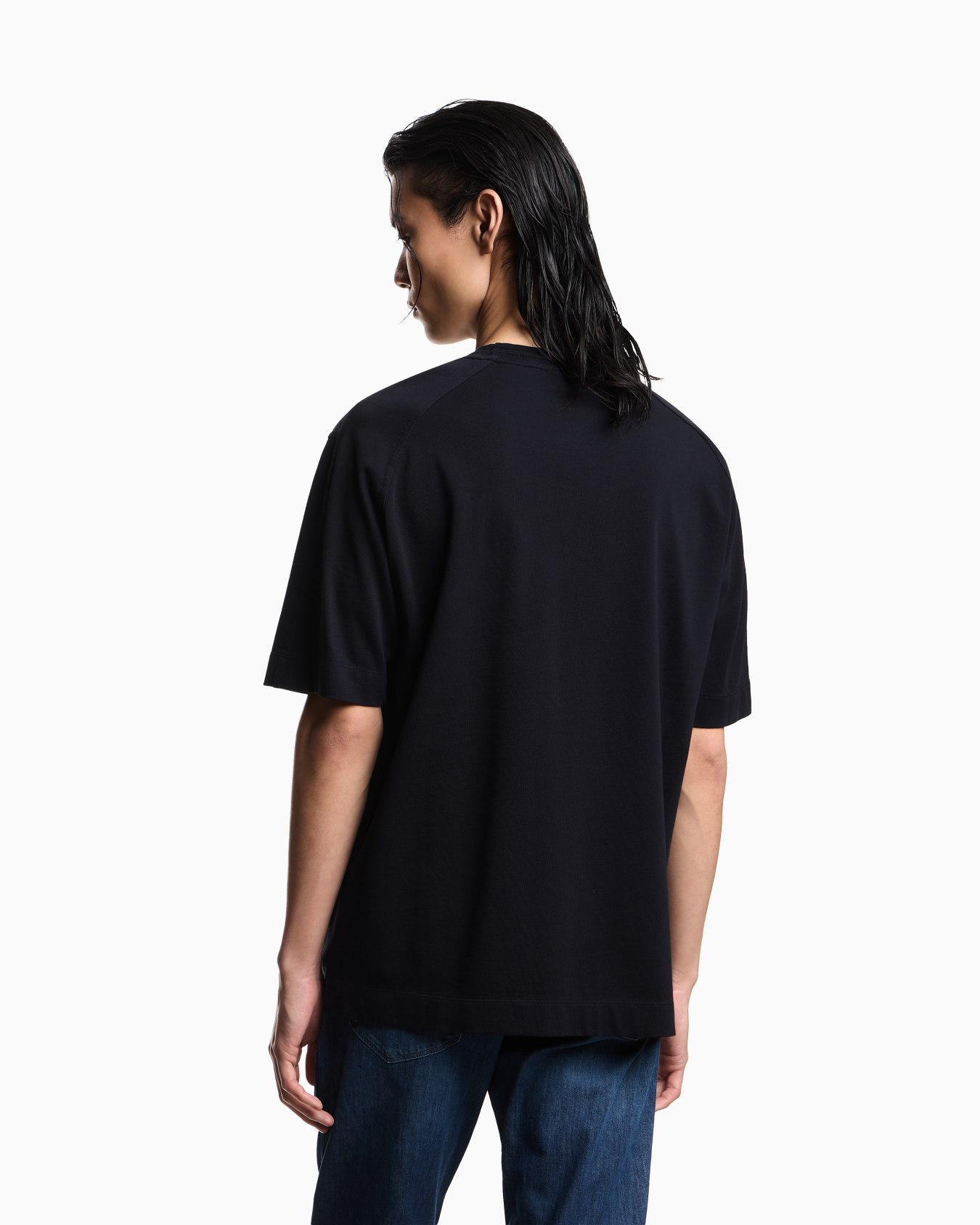 Heavy jersey T-shirt with shield embroidery Slide 2
