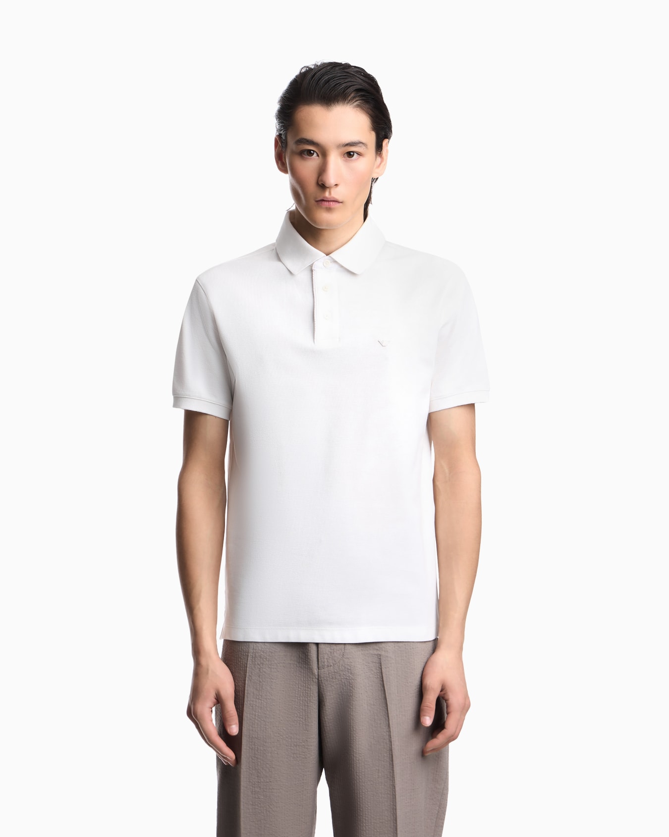 Regular fit piqué polo shirt Slide 3