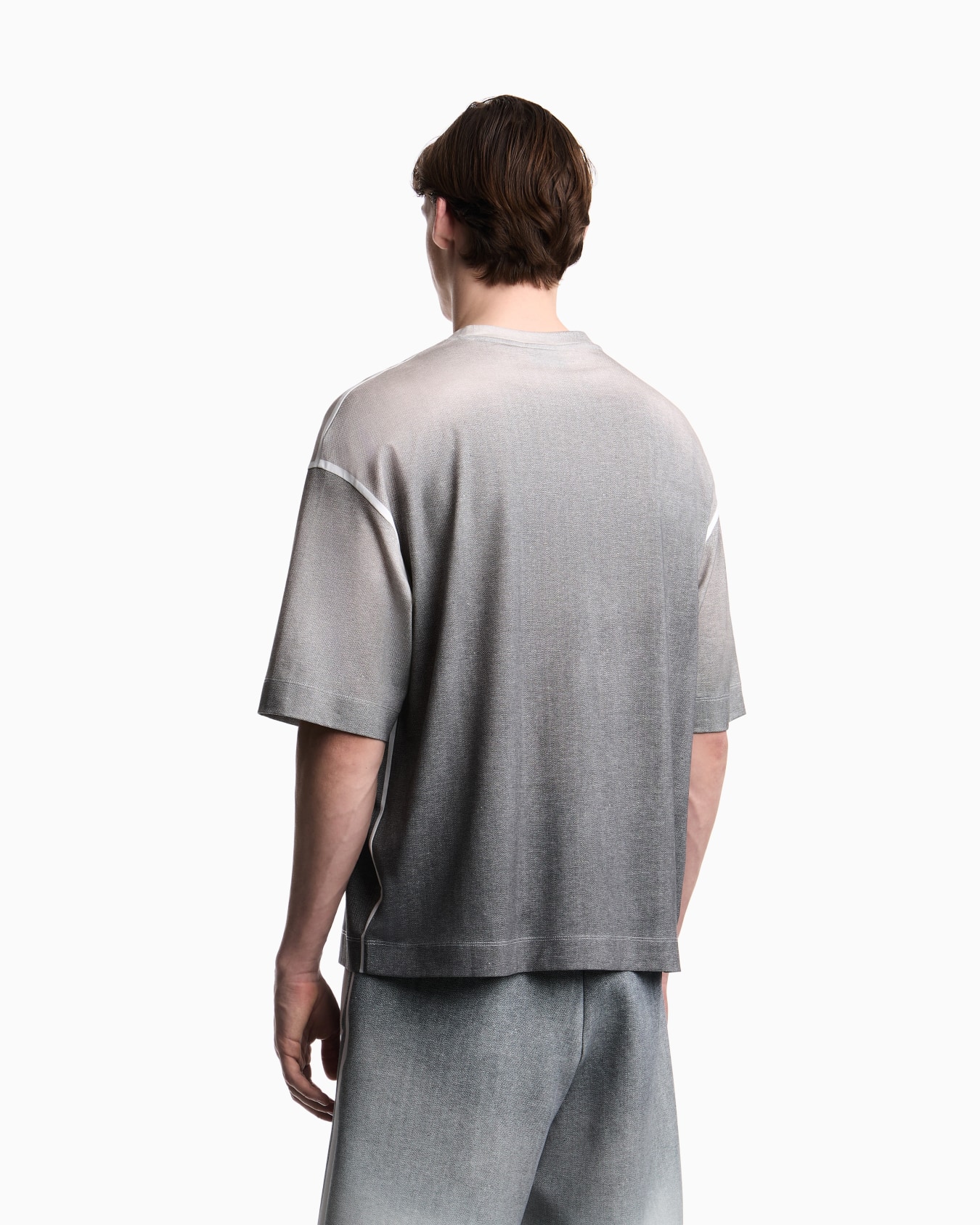 Oversized T-shirt in gradient Lyocell blend jersey Slide 3