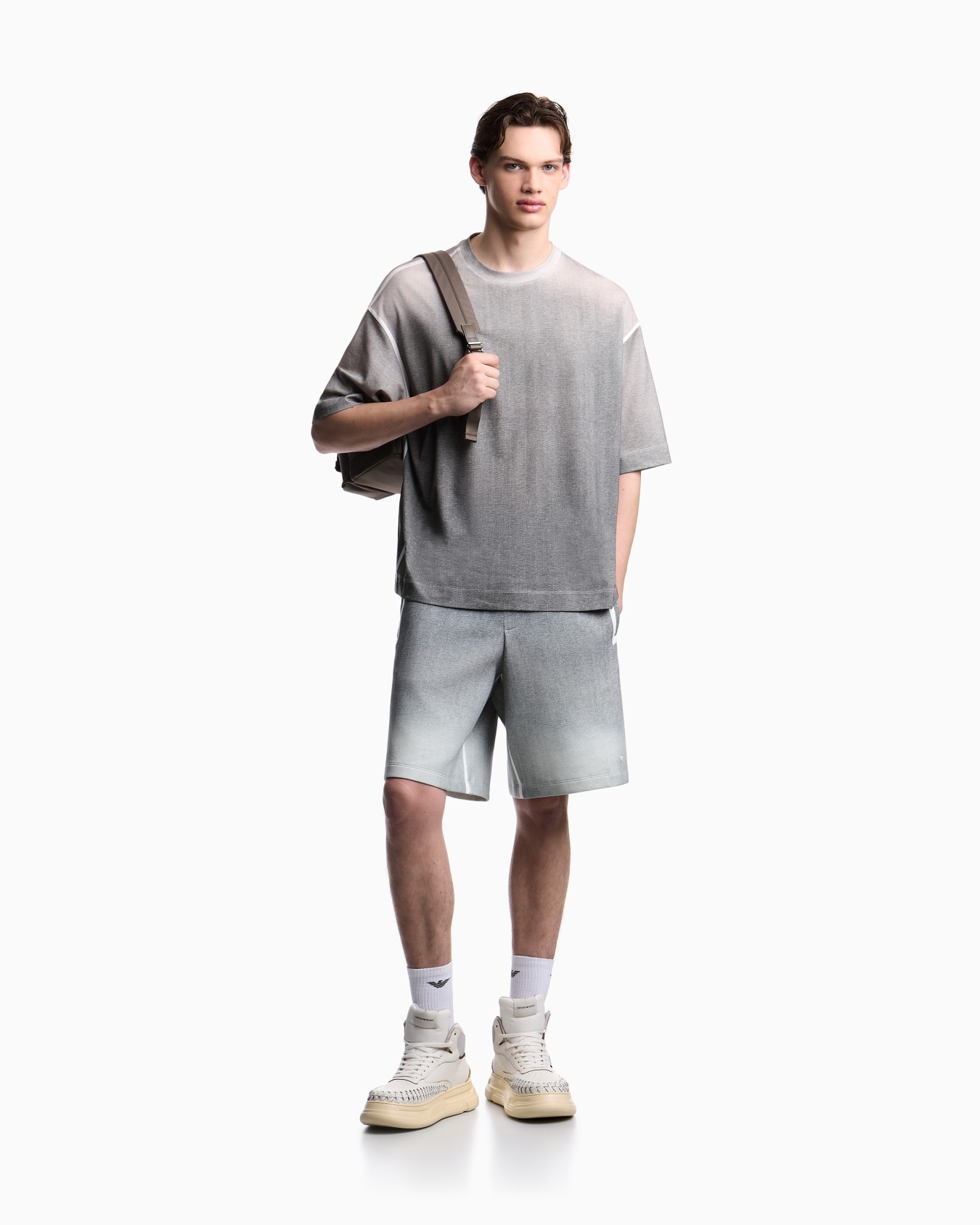 Oversized T-shirt in gradient Lyocell blend jersey Slide 1