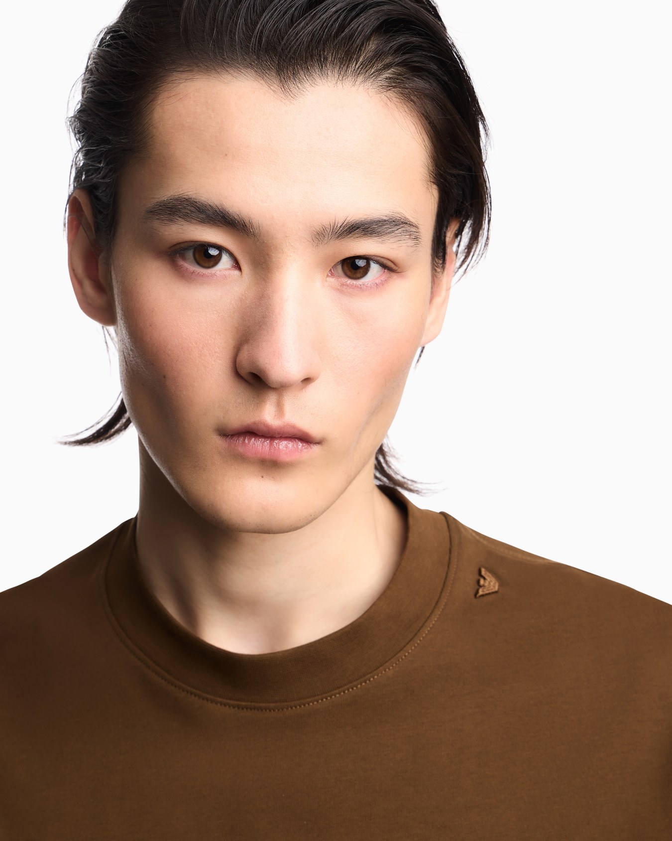 Oversized T-shirt in heavy jersey with micro eagle embroidery Slide 4