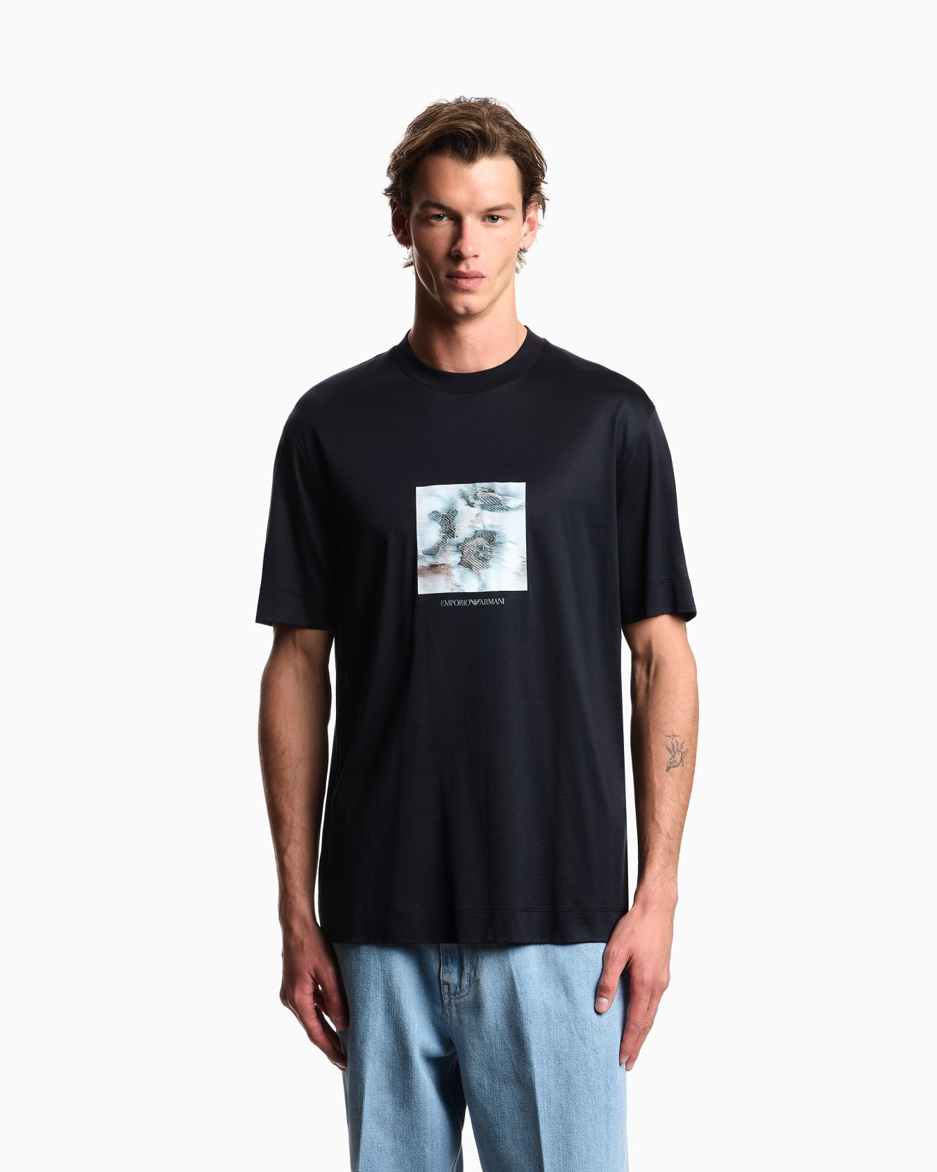 Virgin wool cashmere jersey T-shirt 슬라이드 3