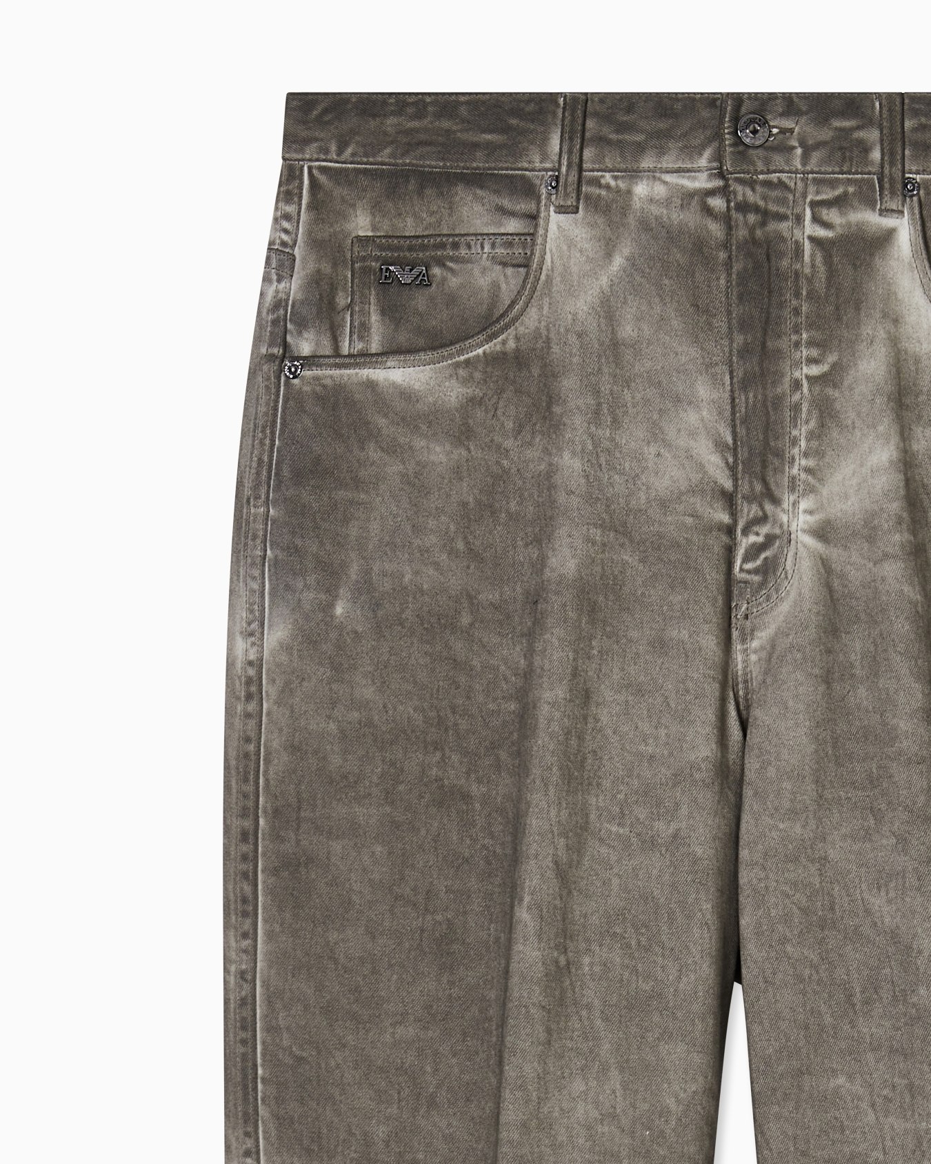 J80 buggy twist fit jeans in dirty wash garment dyed stretch denim Slide 3