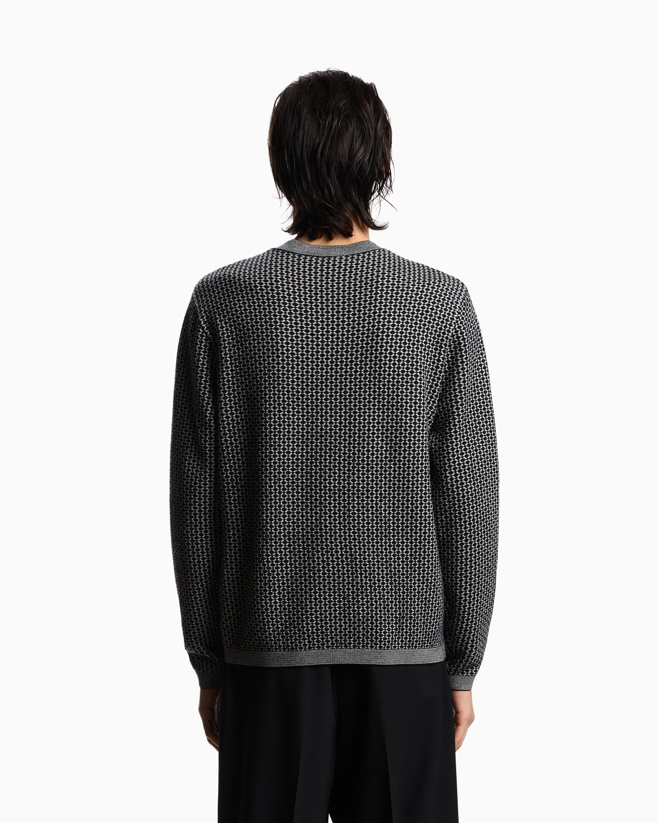 Fancy stitch virgin wool sweater Slide 2