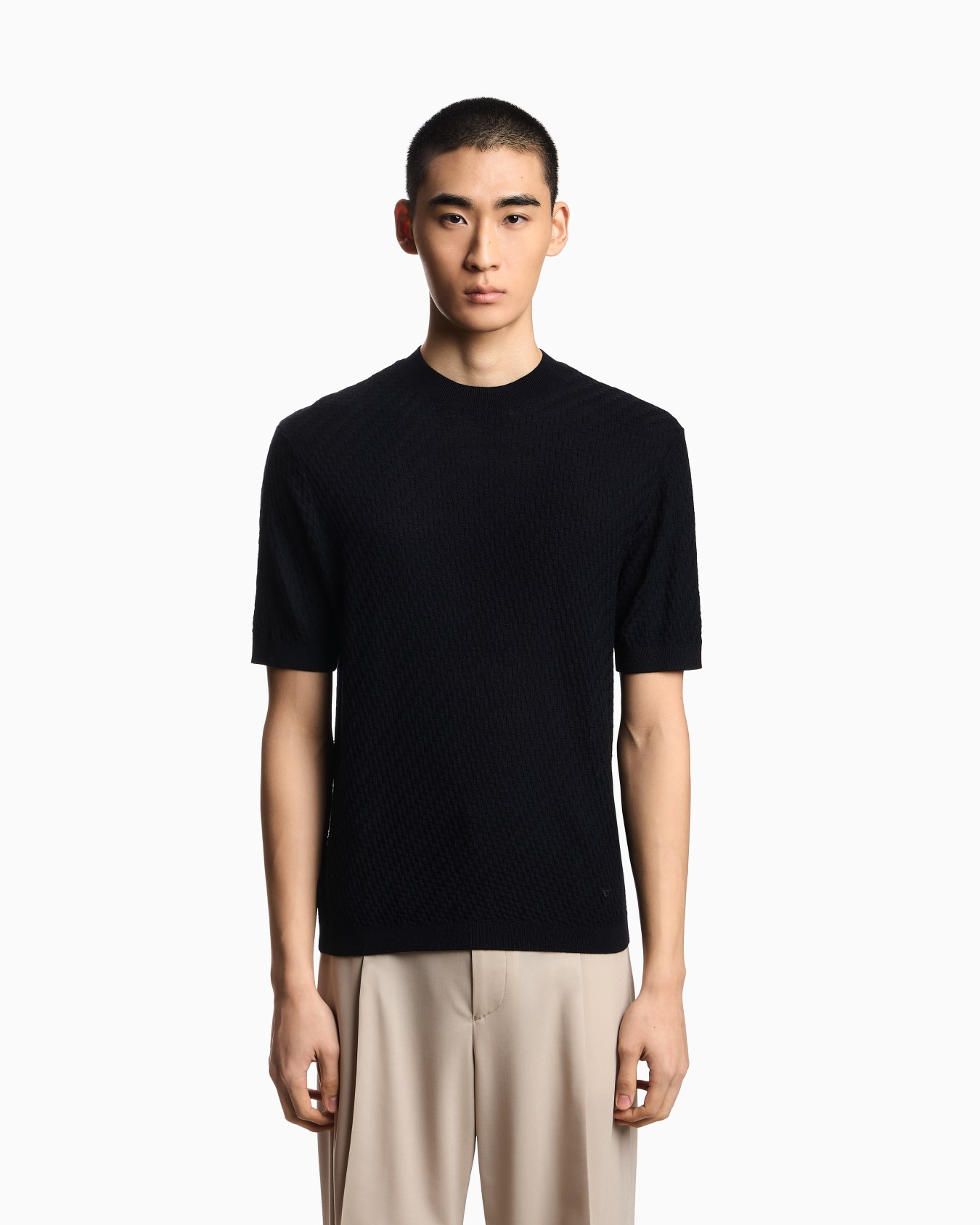 Textured virgin-wool jumper Slide 3