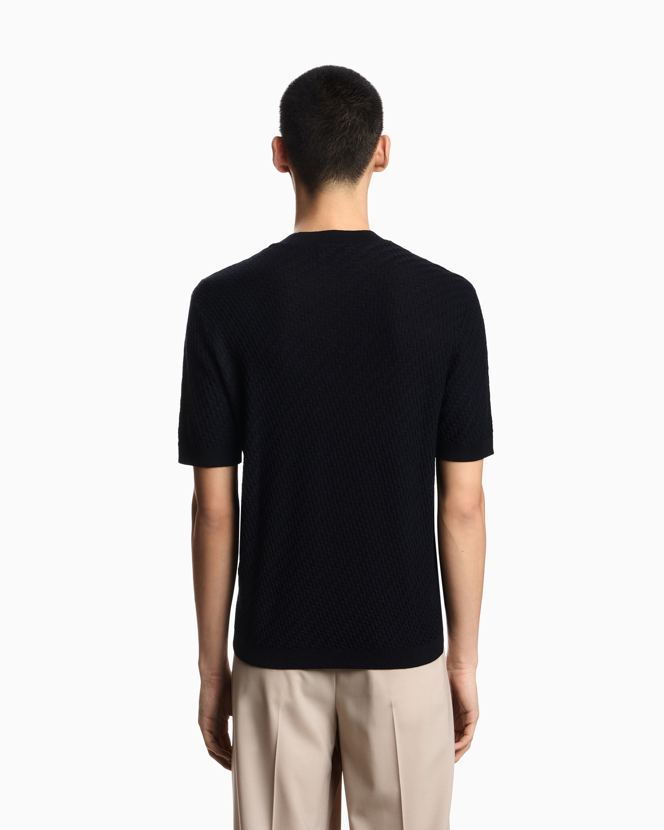 Textured virgin-wool jumper Slide 2