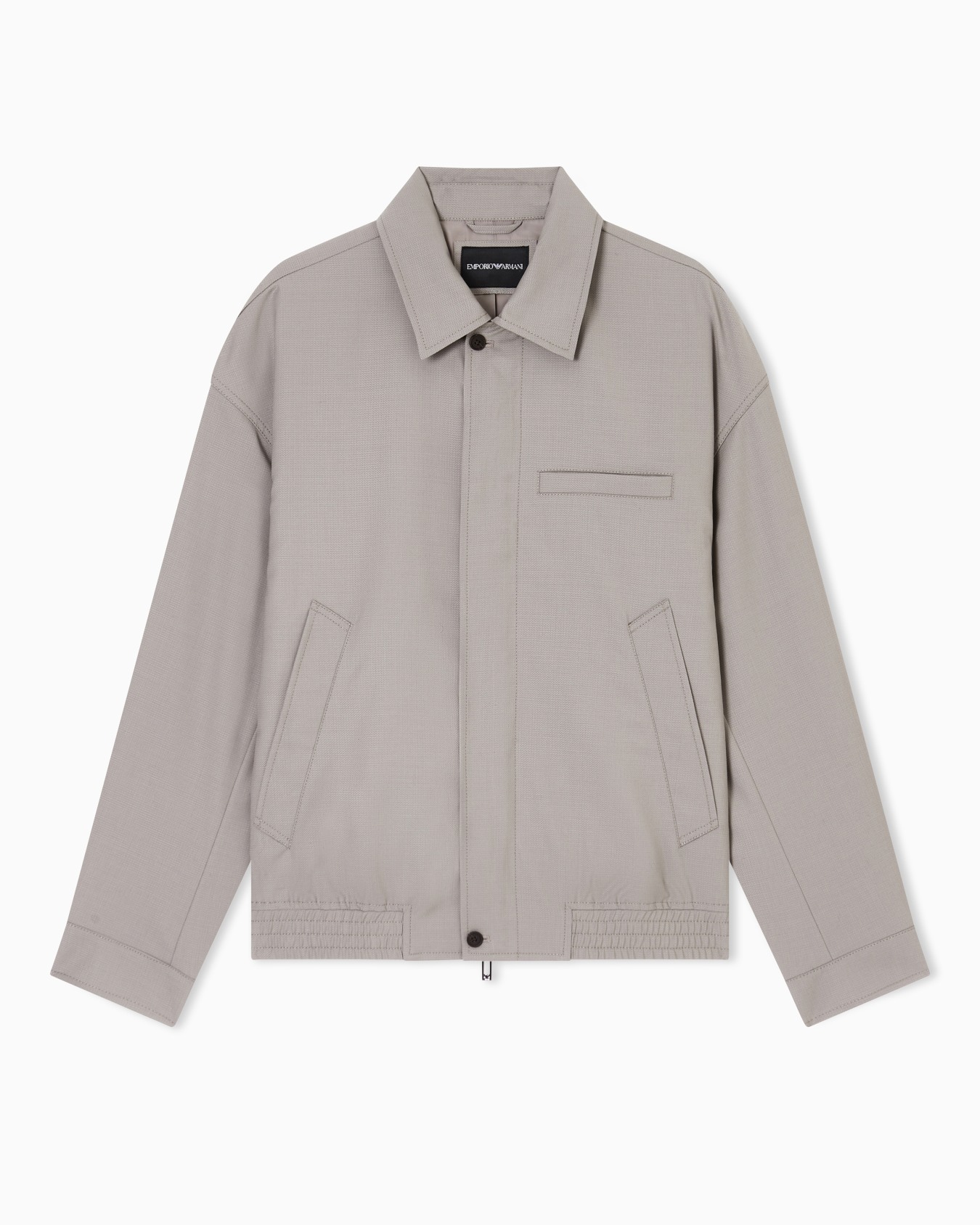 Chaqueta de lana fría microadamascada con estructura de espiga Diapositiva 0