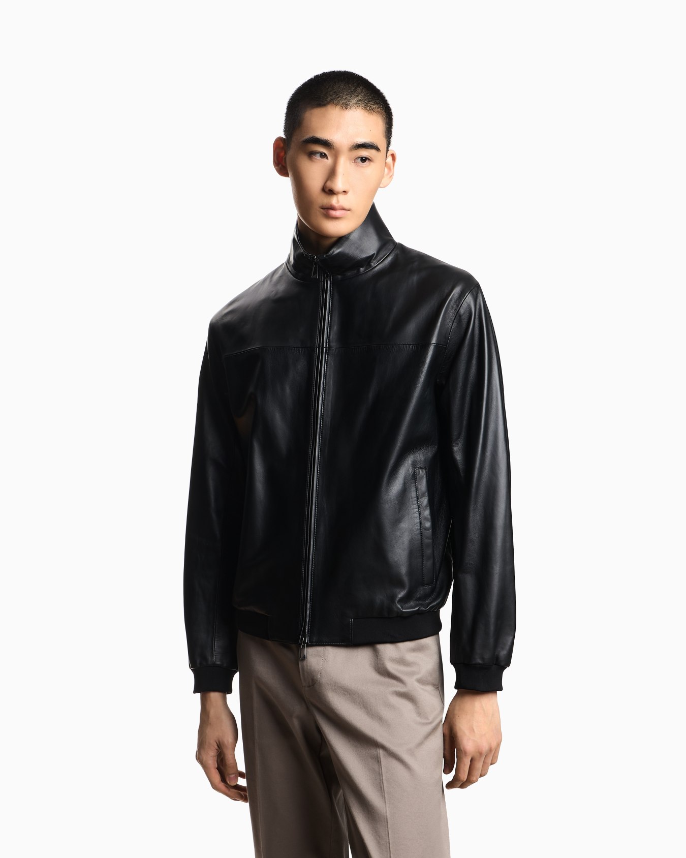 Glove-like nappa lambskin blouson Slide 3