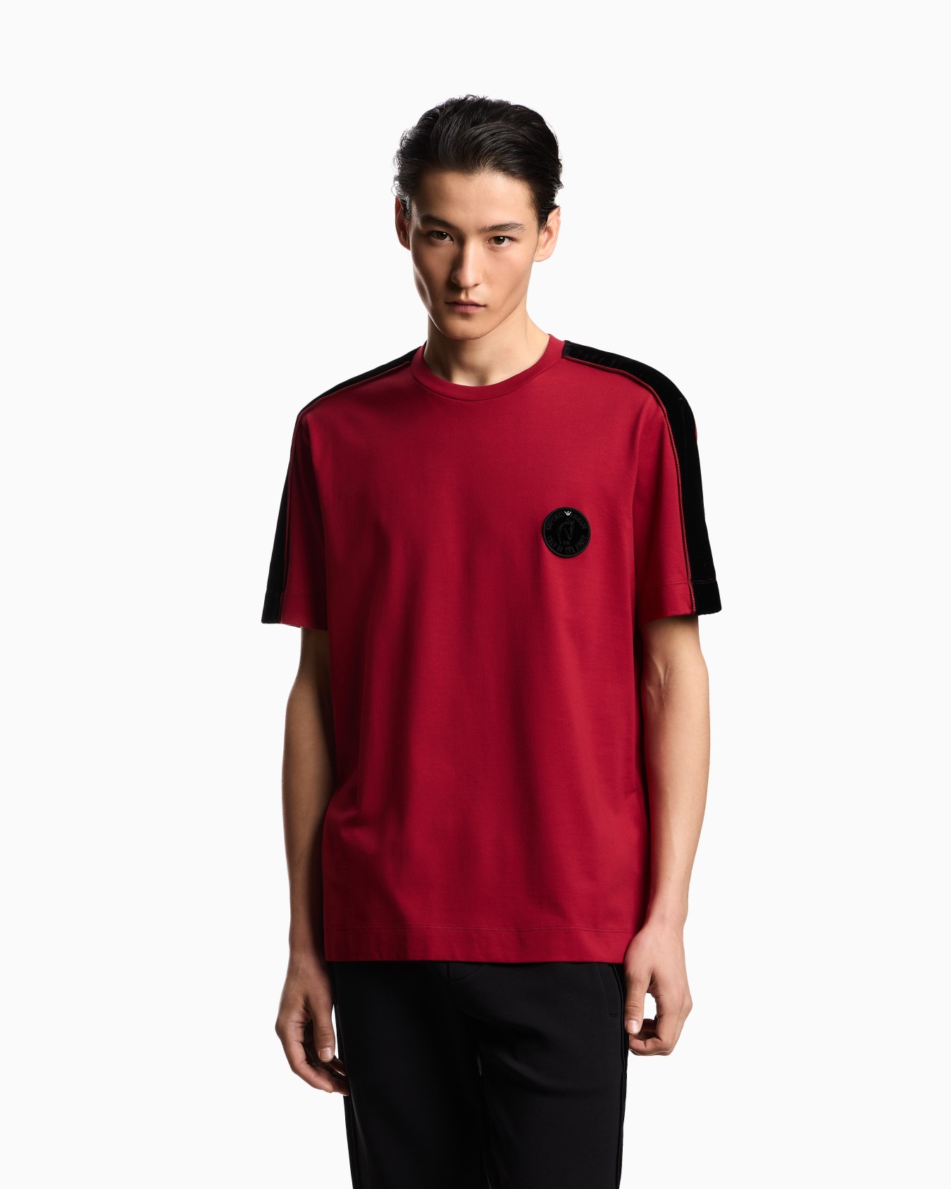 T-shirt in jersey misto lyocell con tape e patch Lunar New Year Slide 3