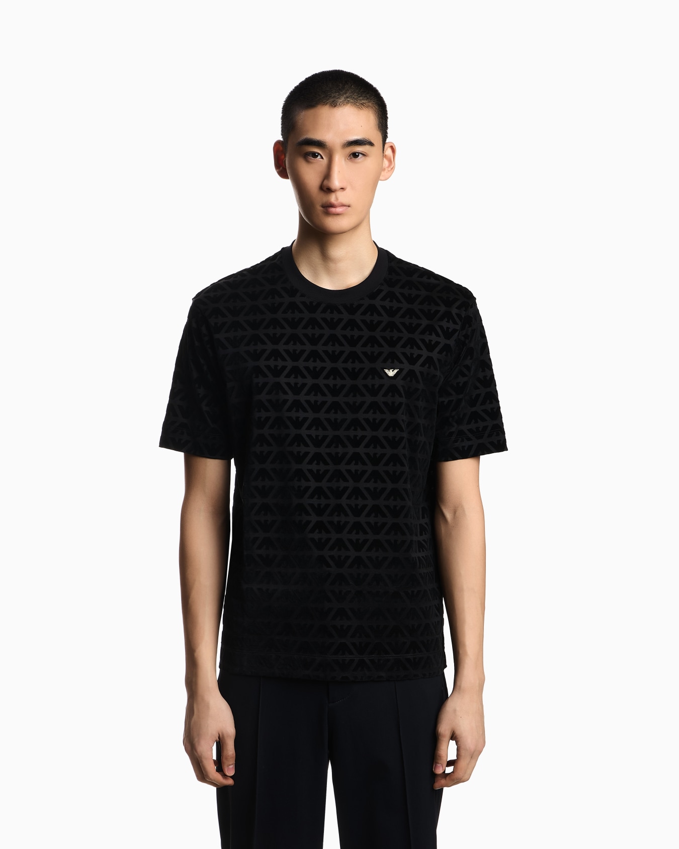 Lunar New Year Lyocell-blend jersey T-shirt with flocked eagles Slide 3