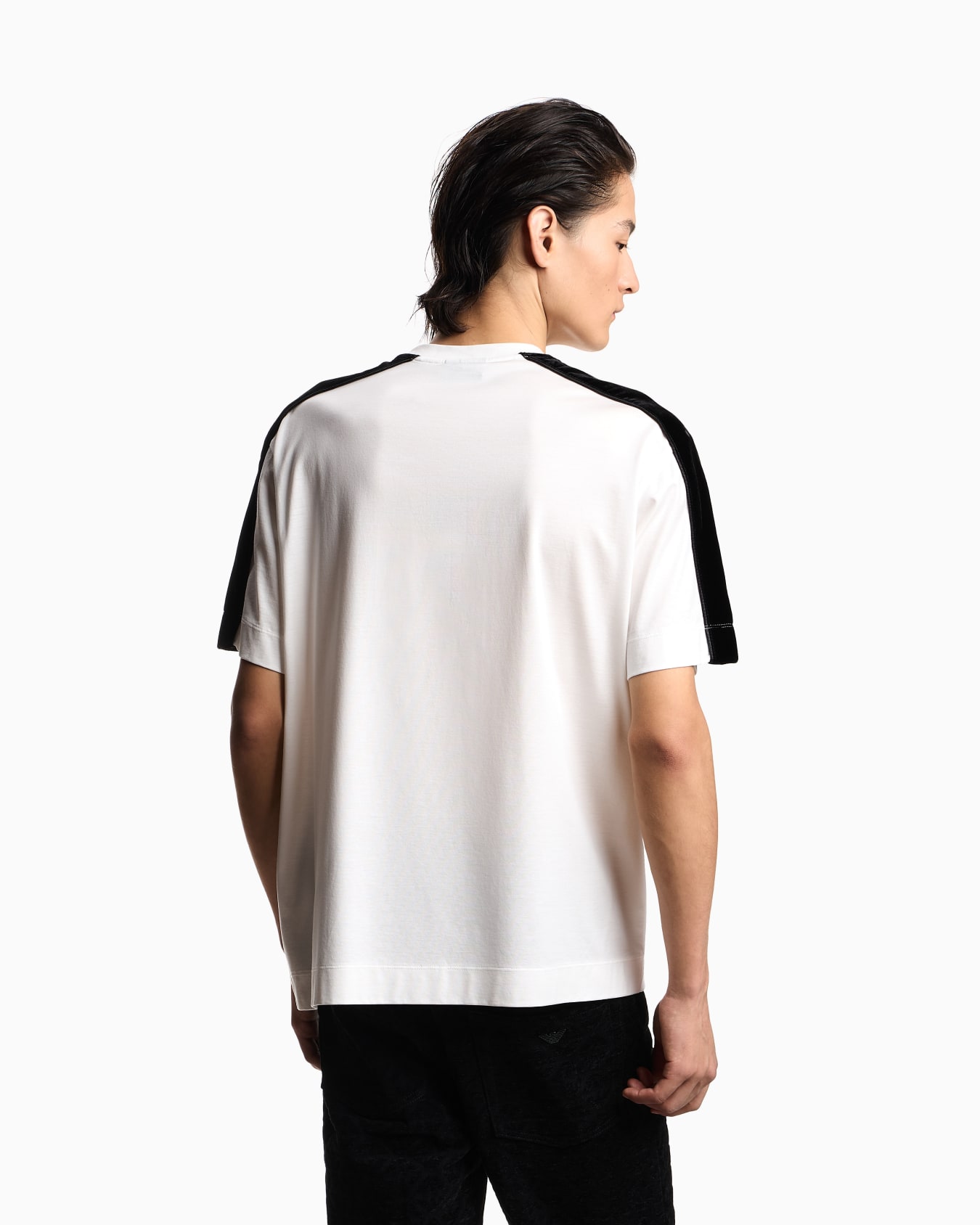 T-shirt in lyocell blend jersey with tape and maxi Lunar New Year patch Slide 2