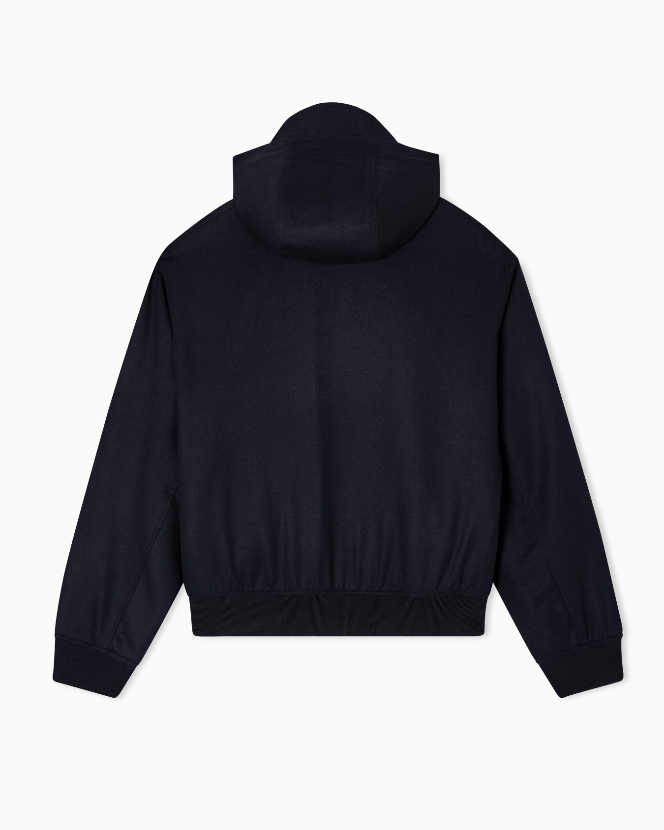 Hooded blouson in virgin wool cloth Slide 3