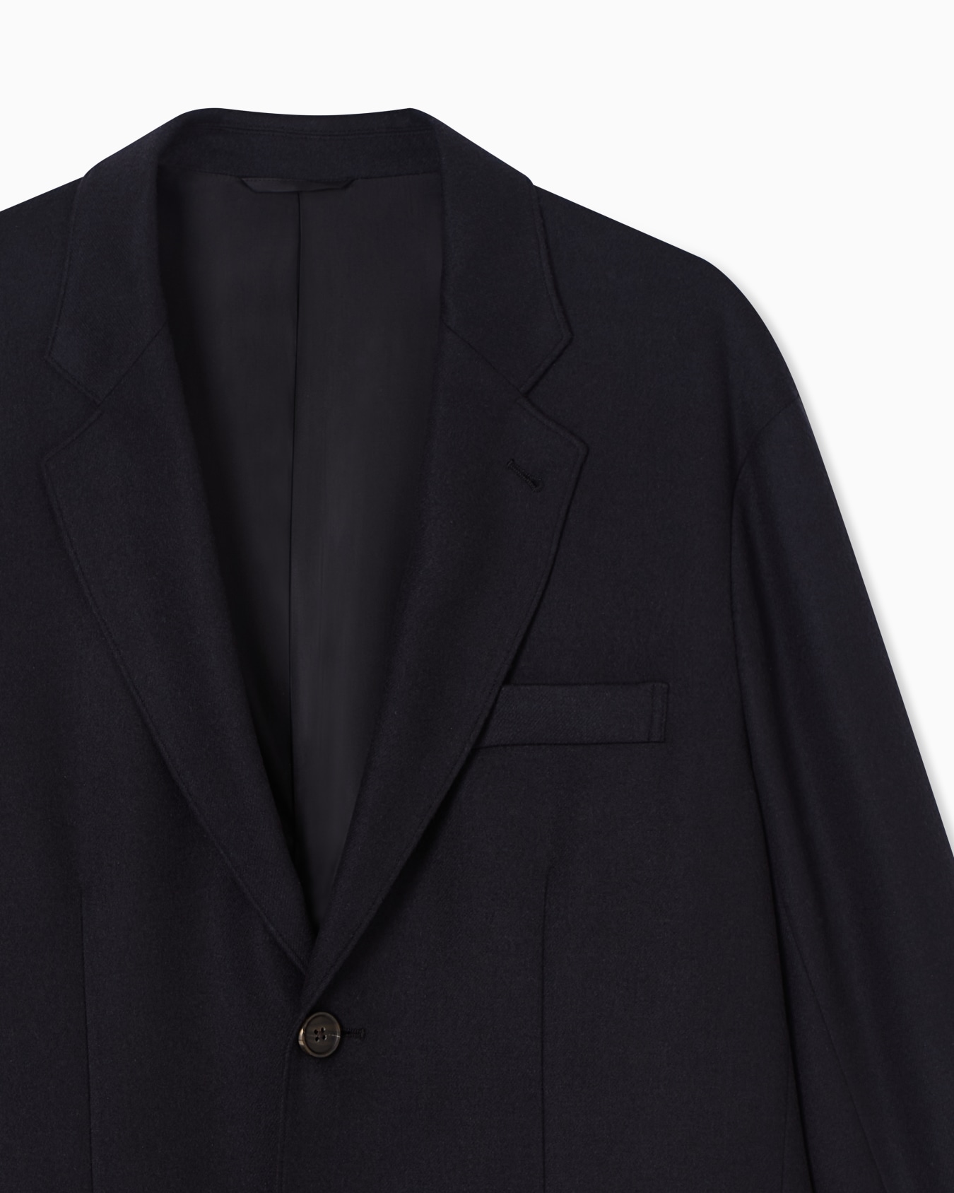 Single-breasted blazer in virgin wool cloth 슬라이드 4