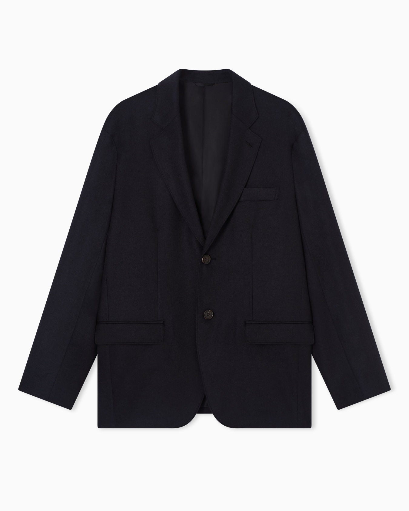 Single-breasted blazer in virgin wool cloth 슬라이드 0