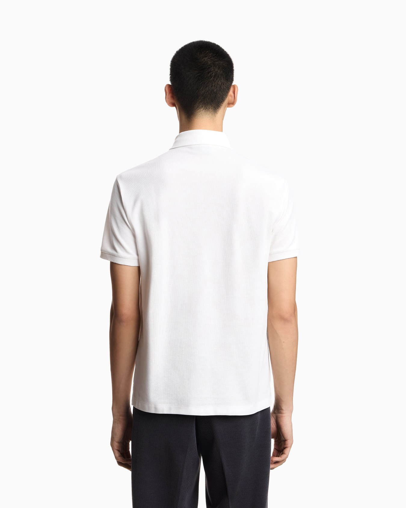 Piqué polo shirt with embroidered eagle Slide 2