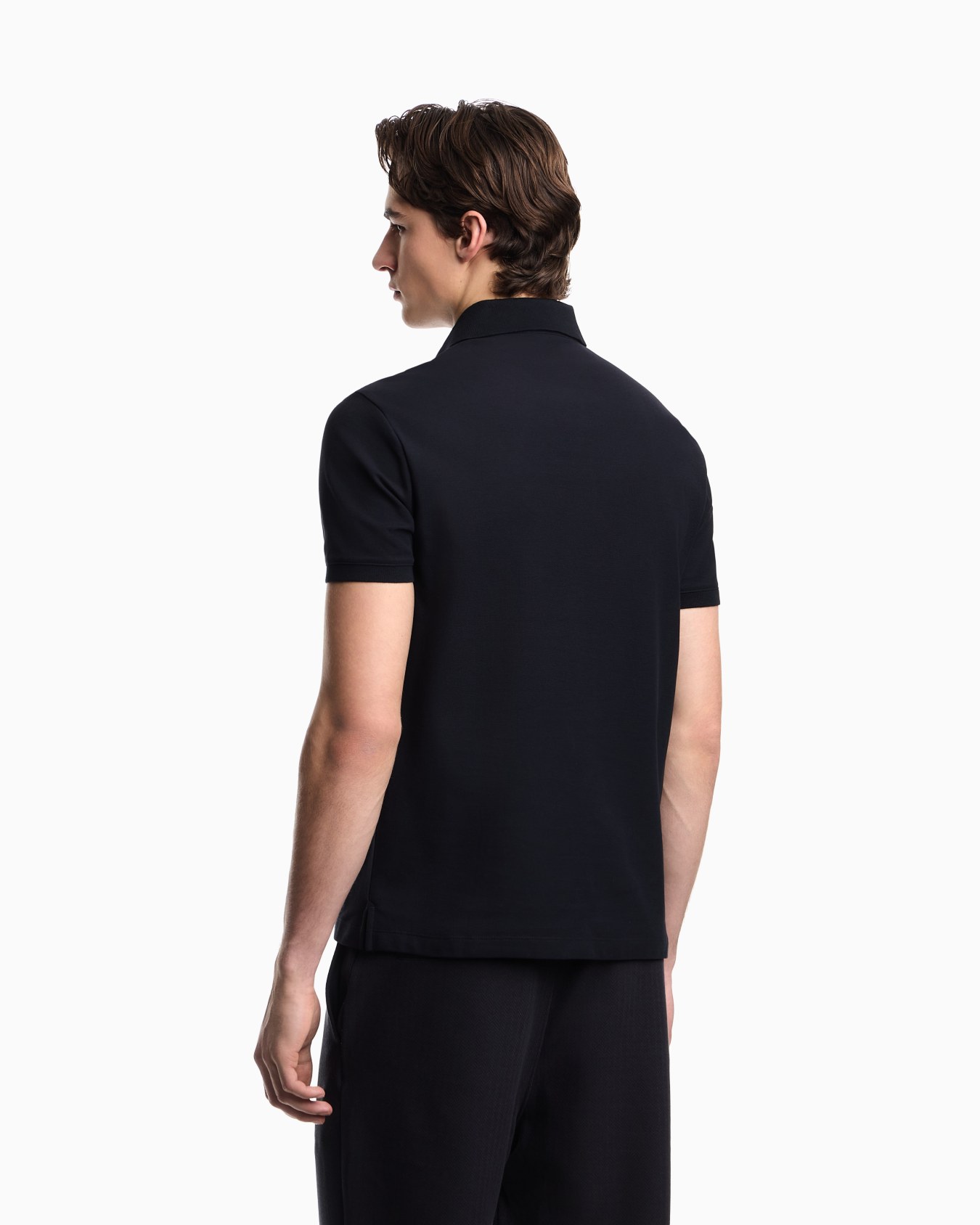 Piqué polo shirt with embroidered eagle Slide 3