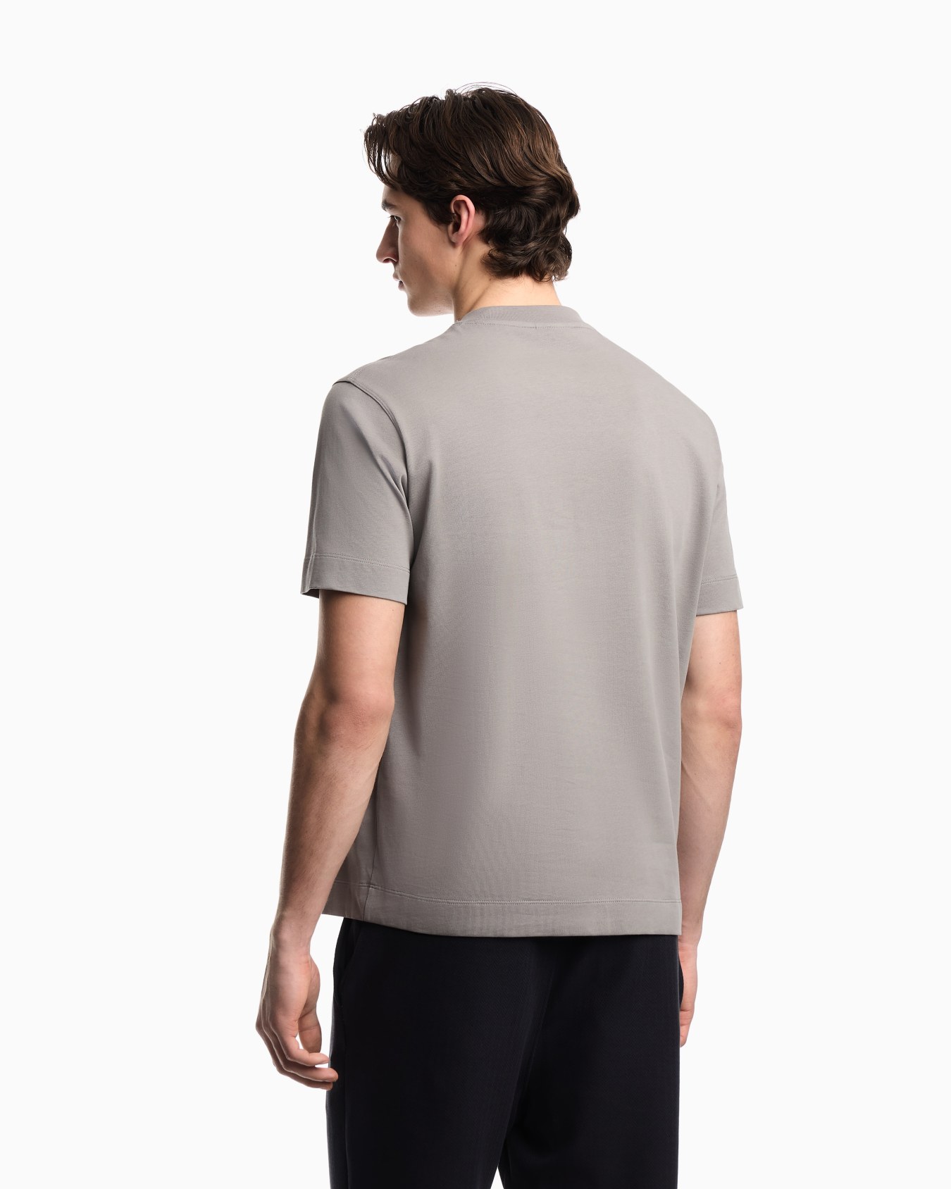 Heavy jersey T-shirt with embossed logo embroidery Slide 2