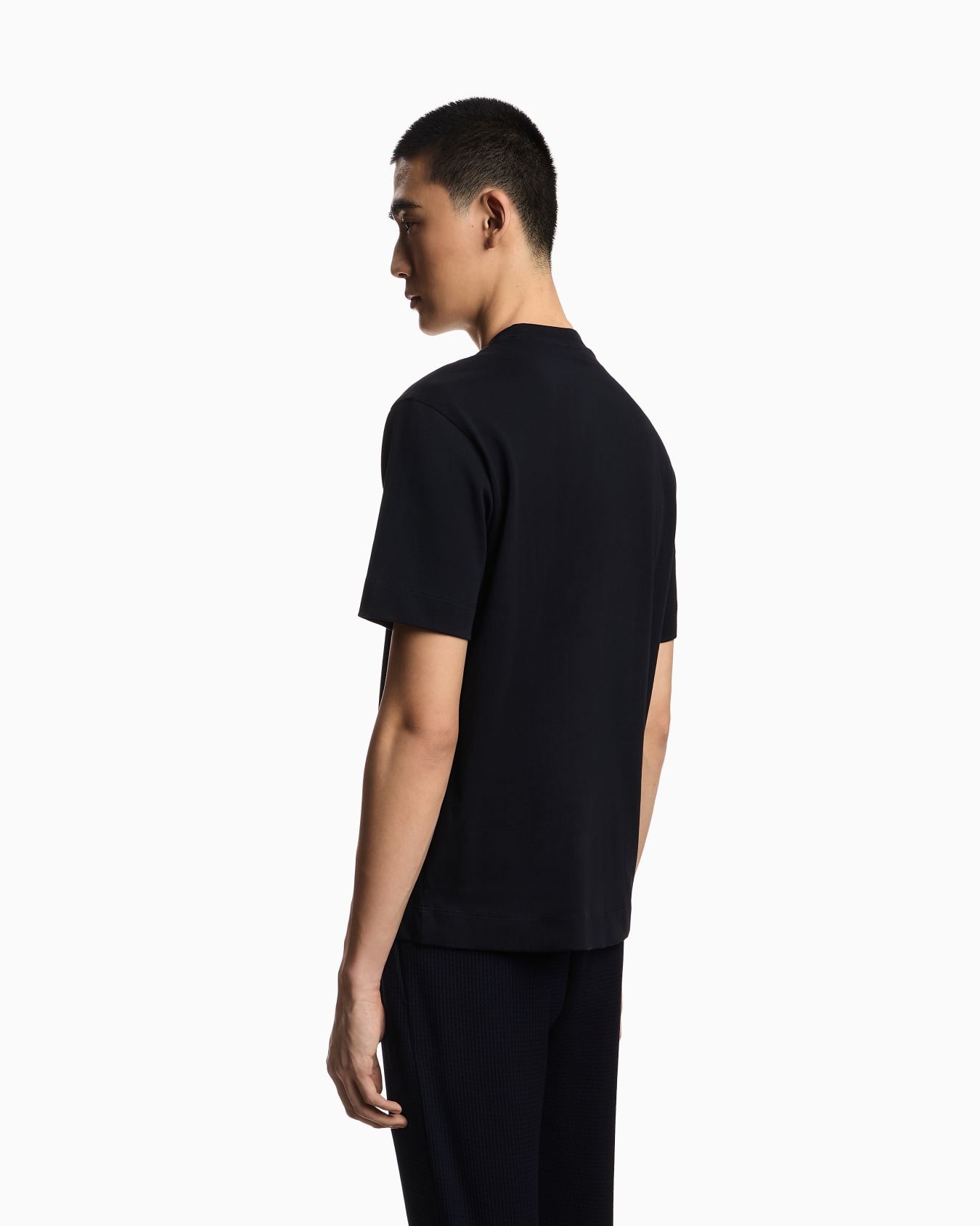 Heavy jersey T-shirt with embossed logo embroidery Slide 2