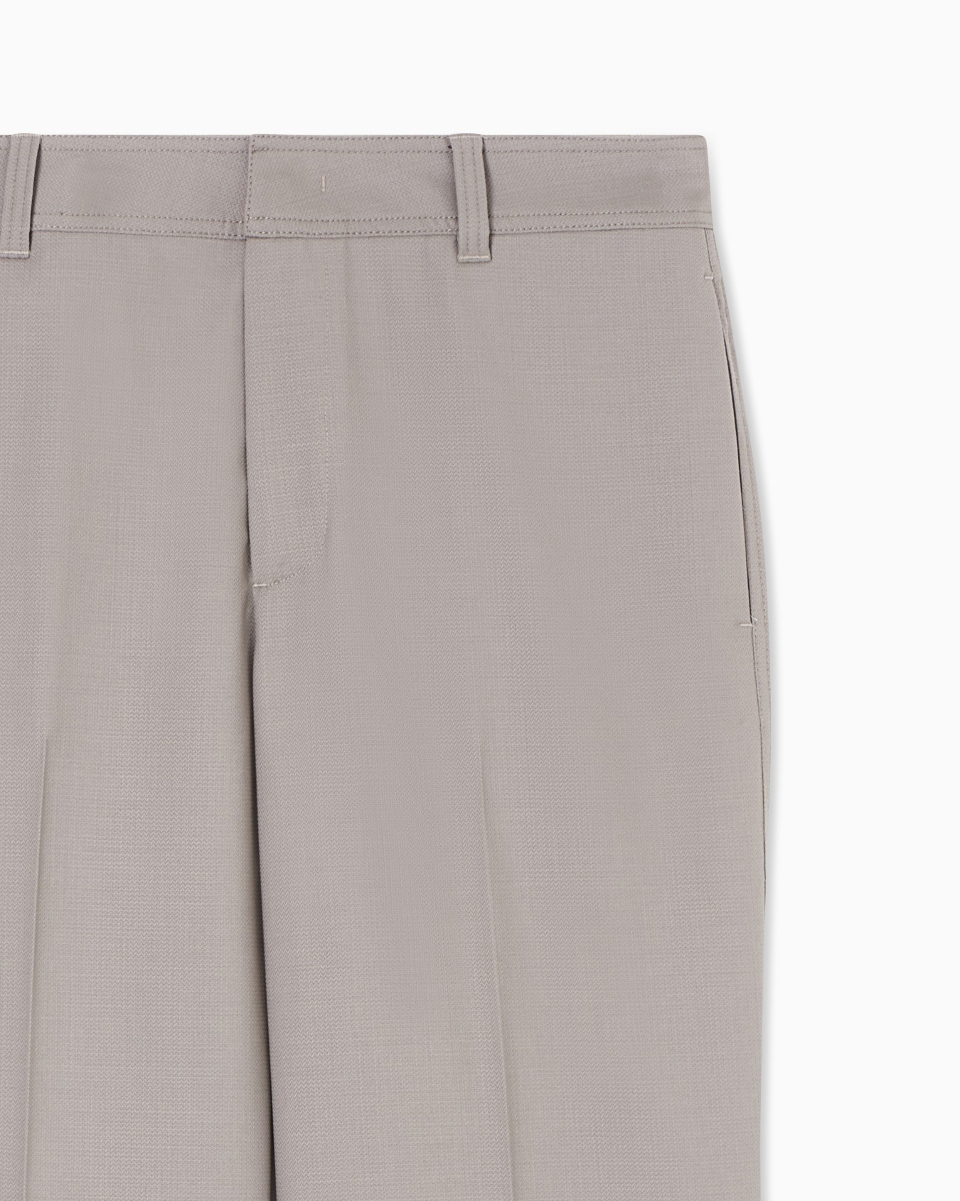 Pantalones de lana fría microadamascada con estructura de espiga Diapositiva 3